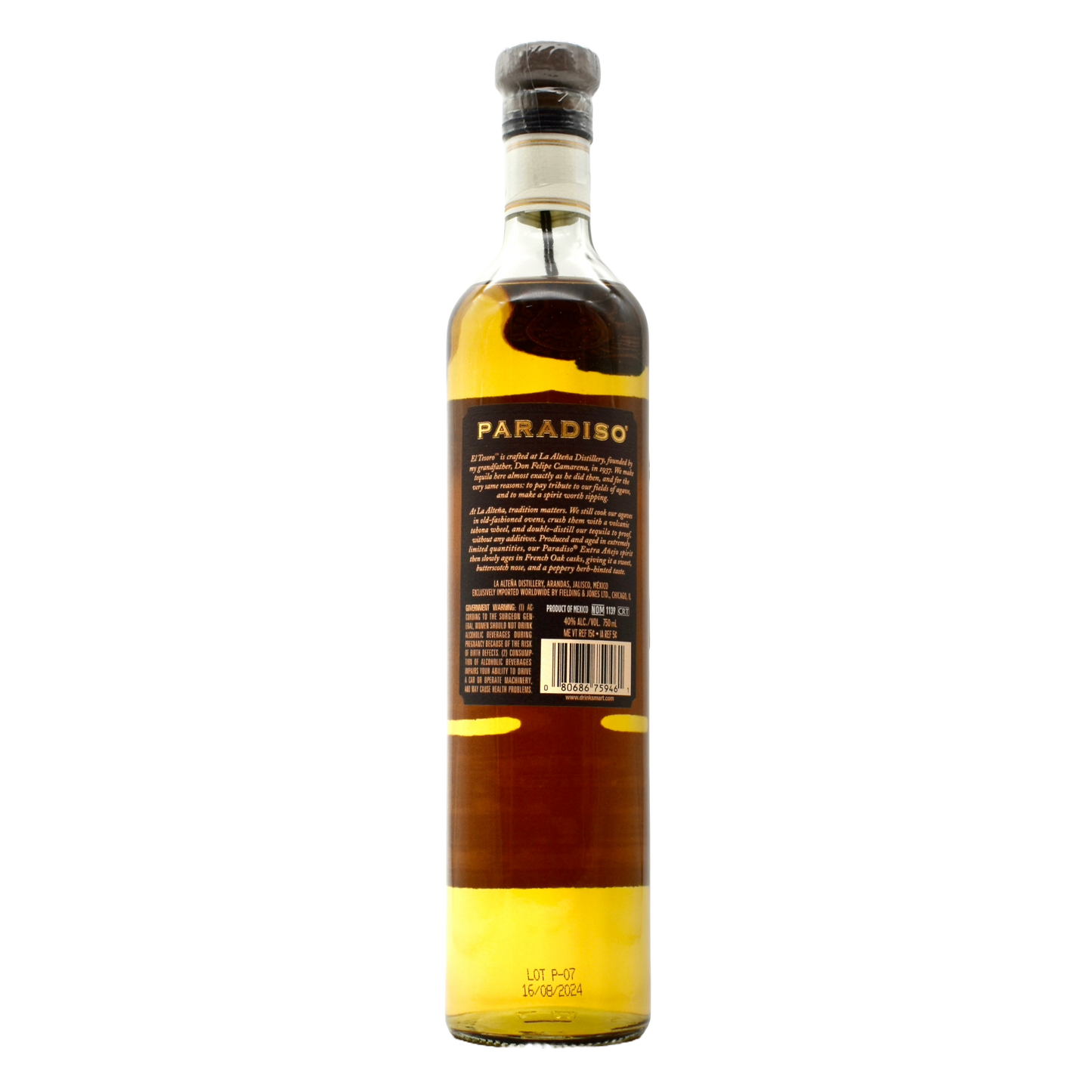 El Tesoro Tequila Paradiso Extra Anejo 750ml