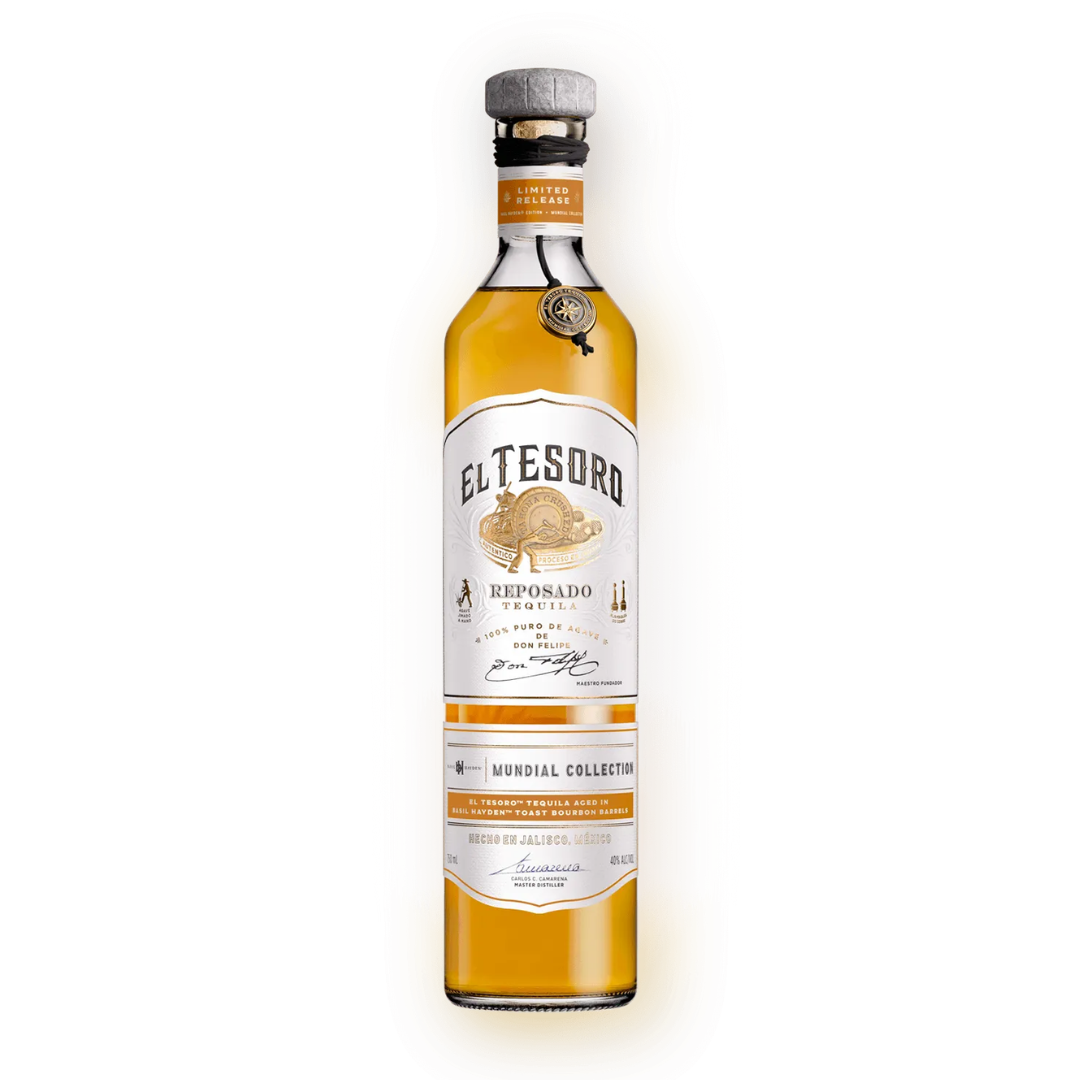 El Tesoro Tequila Reposado Mundial Collection Basil Hayden Toast 750ml