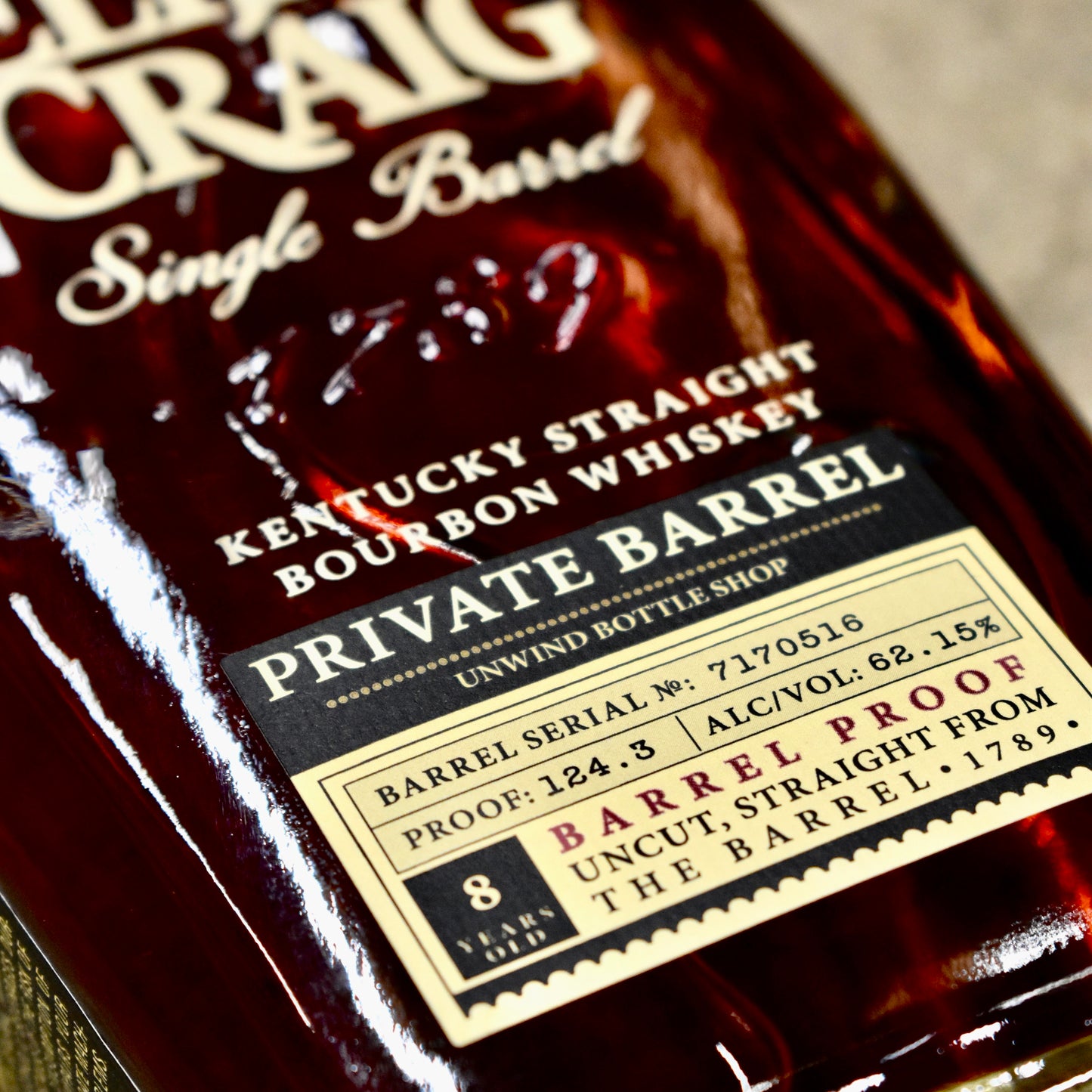 Elijah Craig Barrel Proof Single Barrel Bourbon 750ml - Selected by Unwind