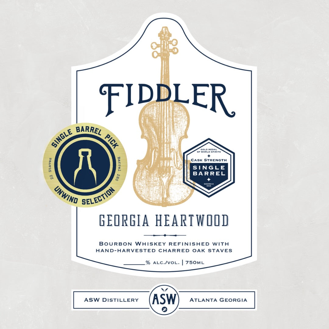 ASW Distillery Fiddler Heartwood Bourbon 750ml [Unwind Store Pick]