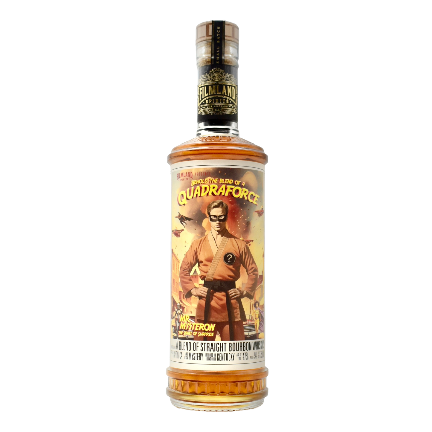 Filmland Spirits Quadraforce Bourbon Mr Mysteron 750ml