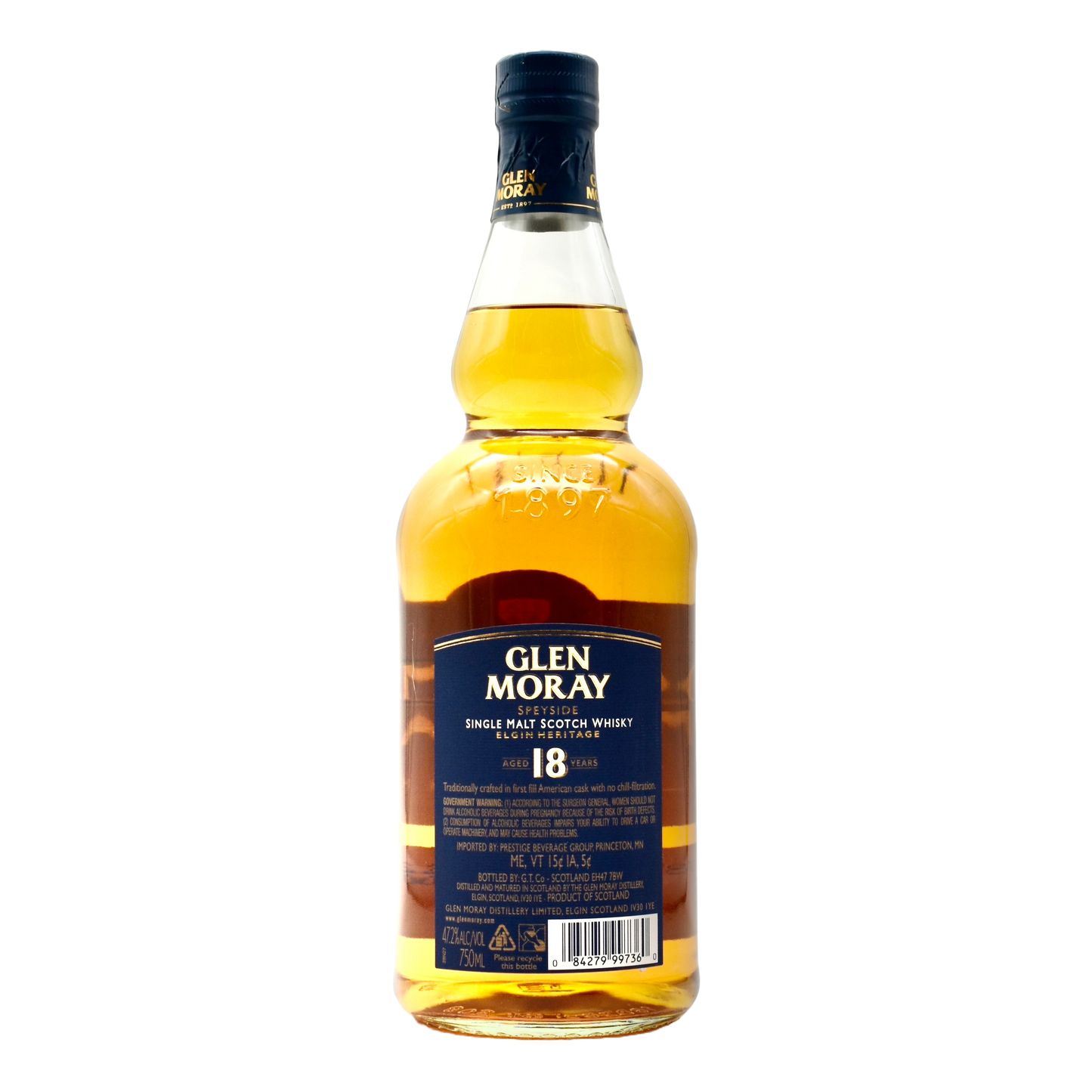 Glen Moray 18 Year Old Single Malt Speyside Scotch Whisky 750ml