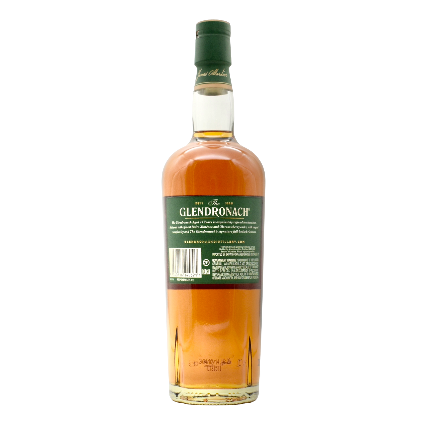 Glendronach 15 Year Scotch Whiskey 750ml