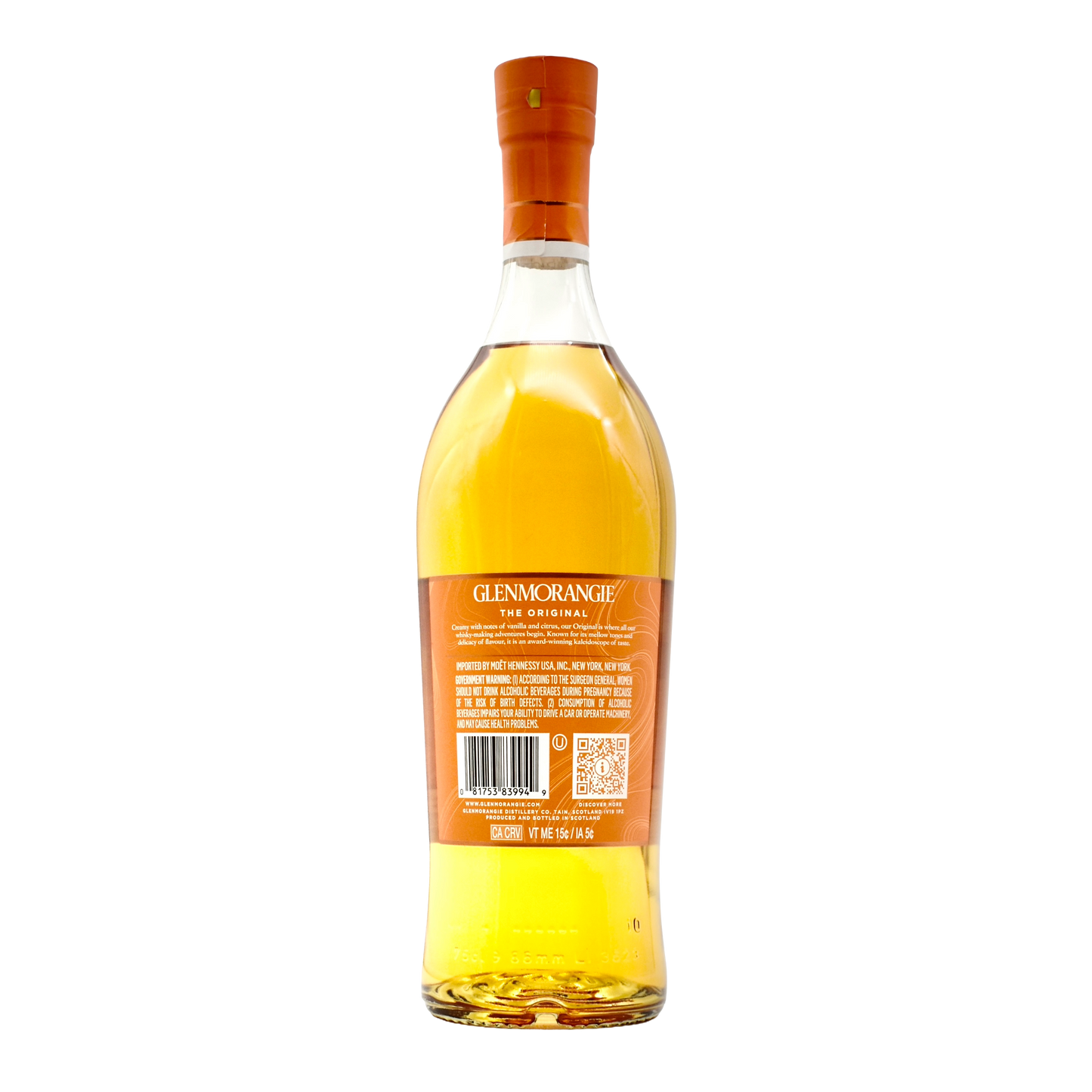 Glenmorangie The Original 12 Year Old Single Malt Scotch Whisky 750ml