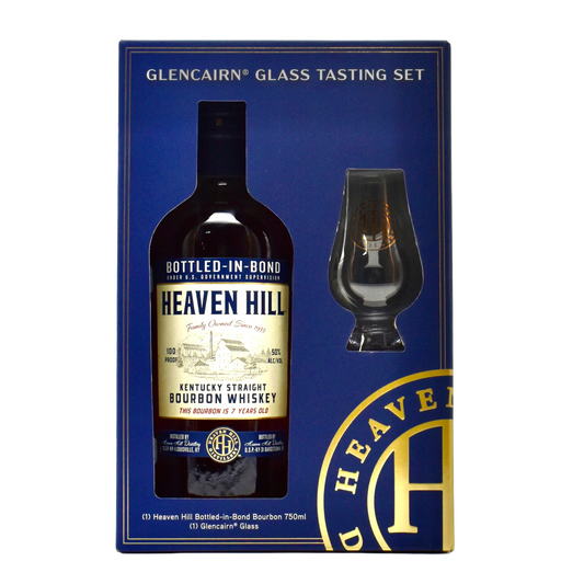 Heaven Hill 7yr Bourbon 750ml with Glencairn Glass