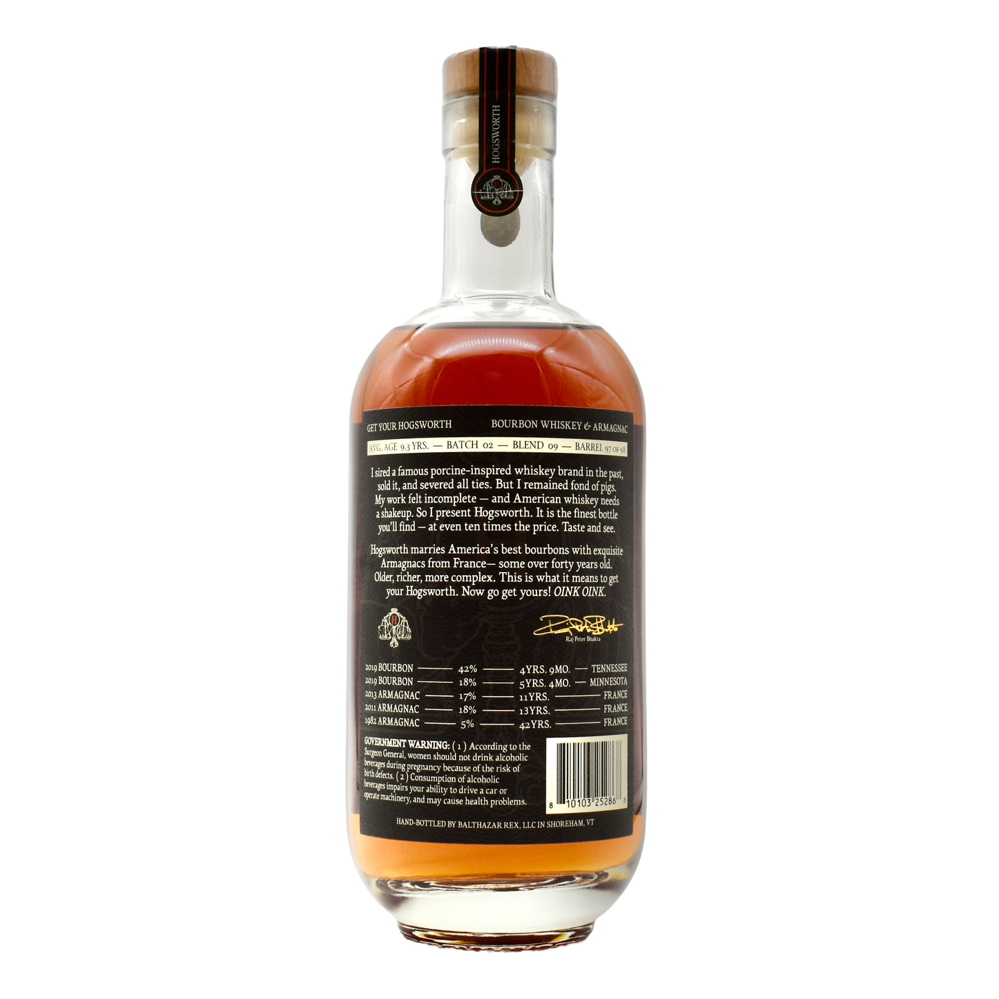 Hogsworth Bourbon 750ml