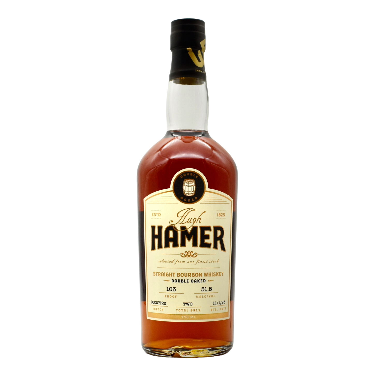 Hugh Hamer Double Oaked Bourbon 750ml