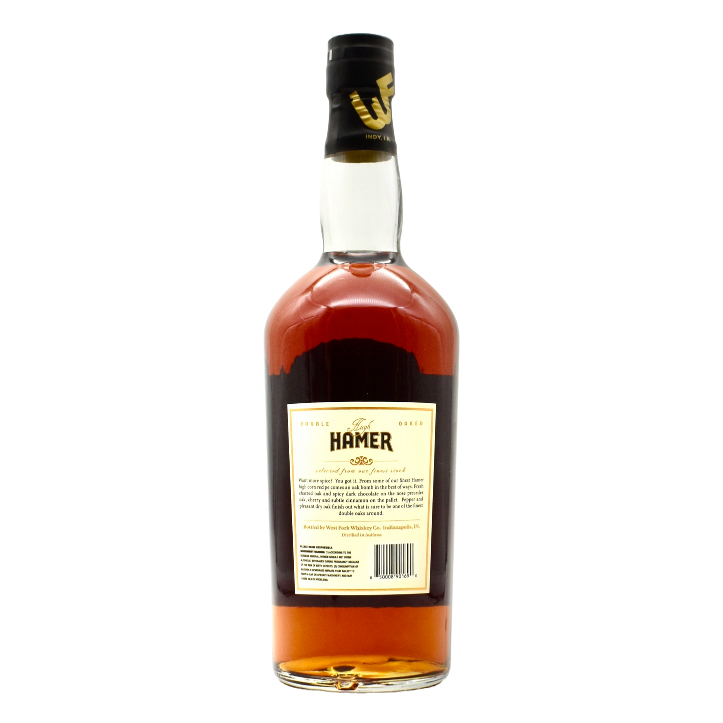 Hugh Hamer Double Oaked Bourbon 750ml