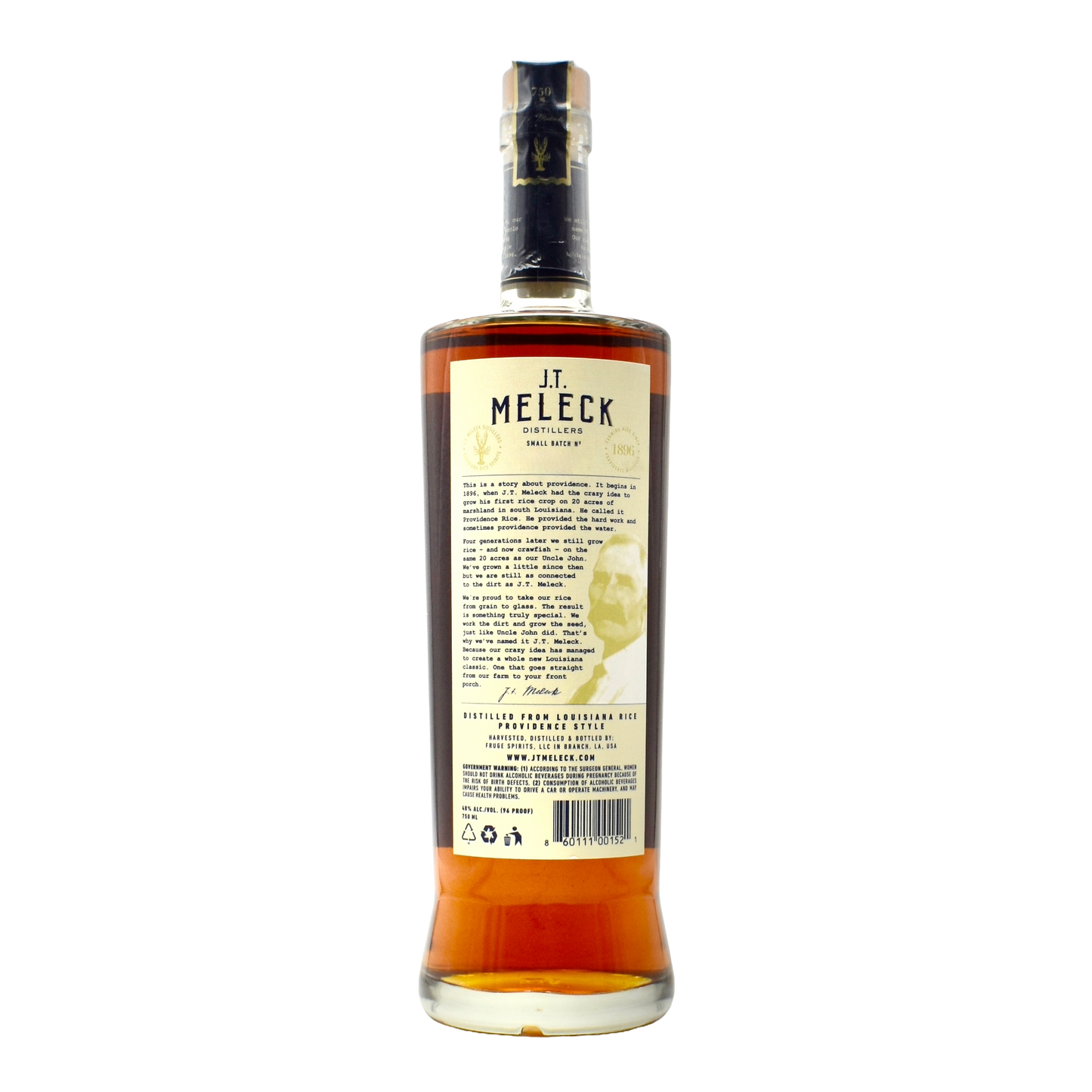 JT Meleck Small Batch Rice Whiskey 750ml