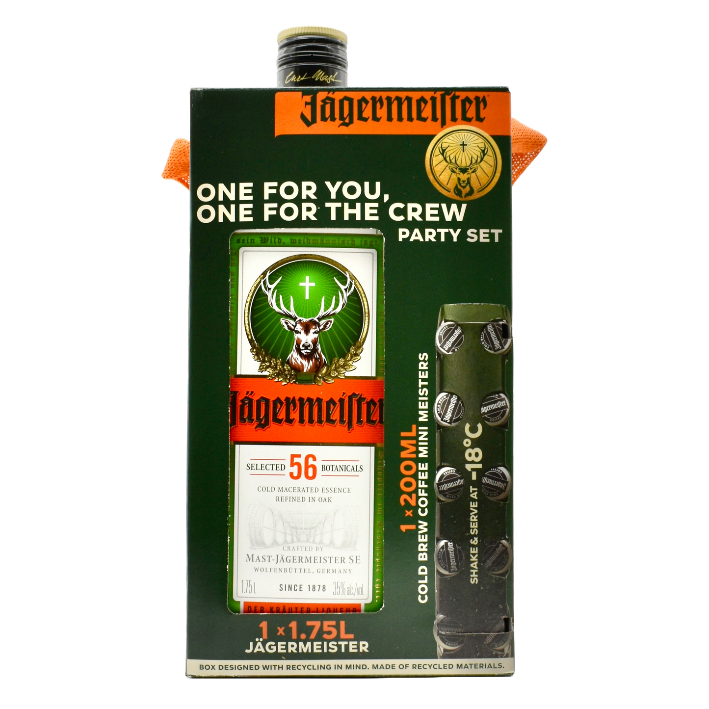 Jagermeister Liqueur 1.75L w/ Jagermeister Cold Brew MiniMeisters Liqueur