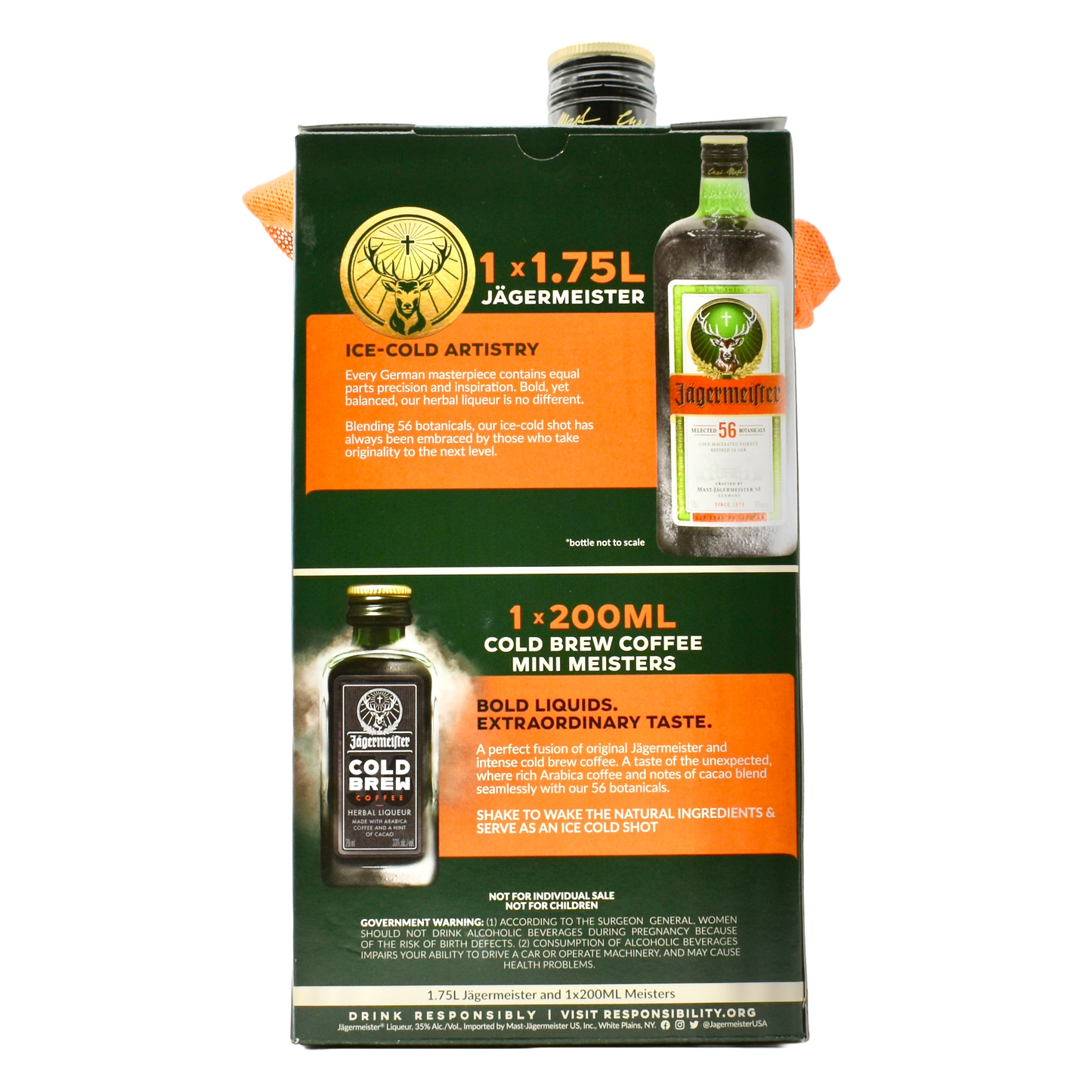 Jagermeister Liqueur 1.75L w/ Jagermeister Cold Brew MiniMeisters Liqueur