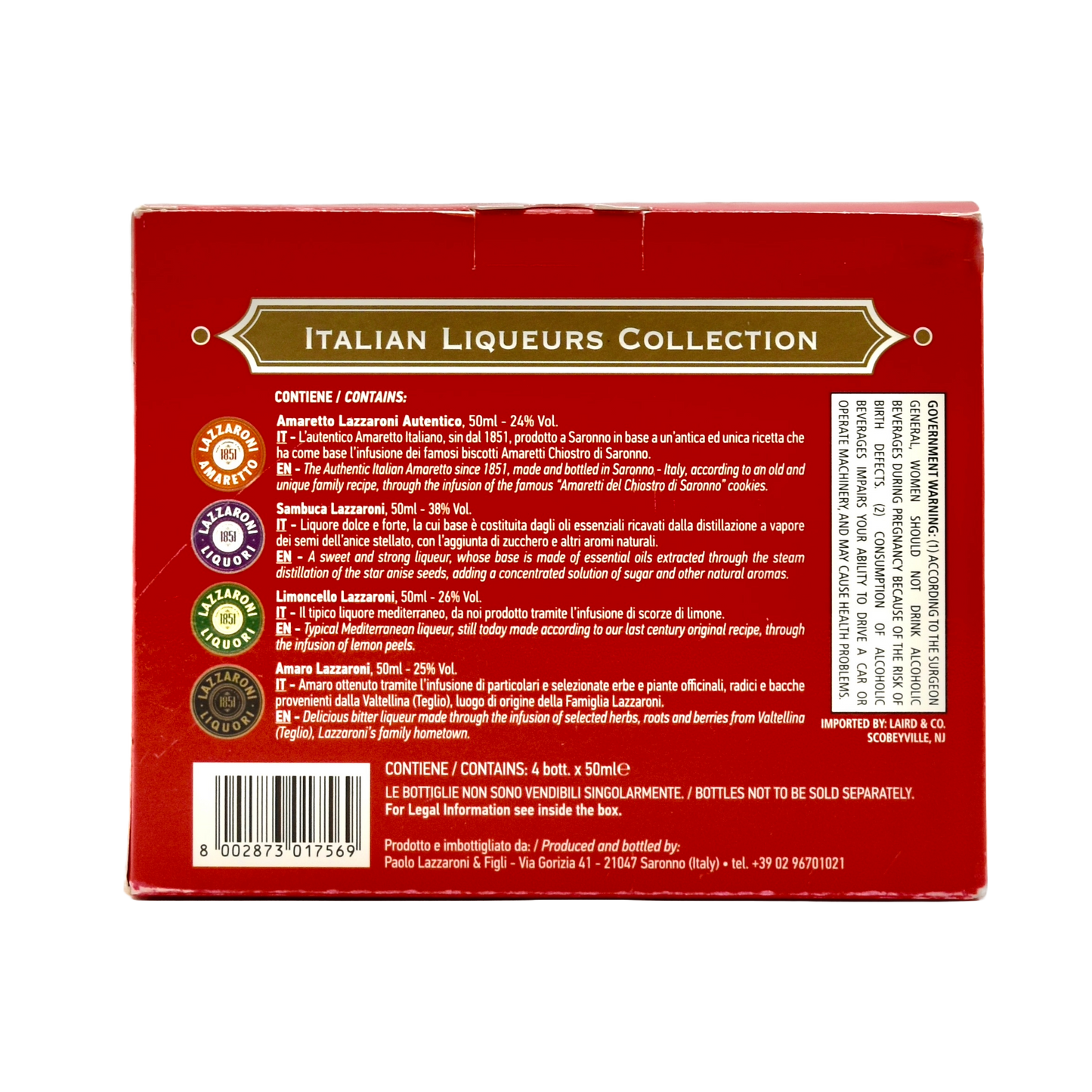 Lazzaroni Liqueur Collection (4x50ml)