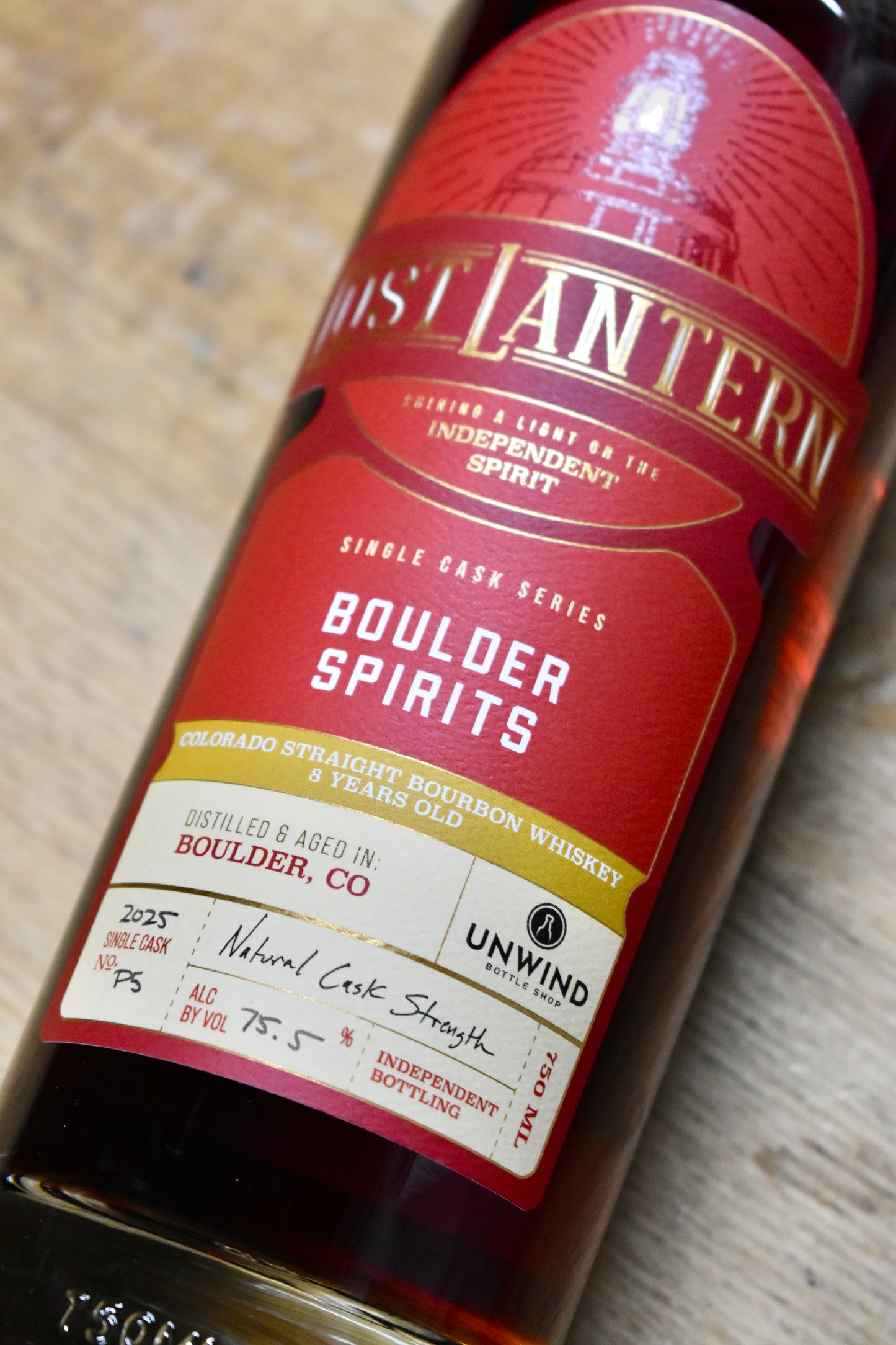 Lost Lantern Single Barrel Bourbon Boulder Spirits 8 Year 150.9 Proof Hazmat 750ml - Selected by Unwind