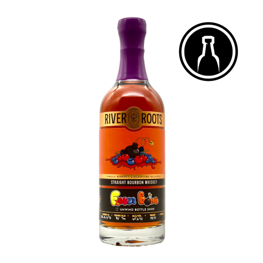 River Roots Single Barrel Kentucky Bourbon 750ml: Original Artwork "Flavor Bomb" - Selected by Unwind