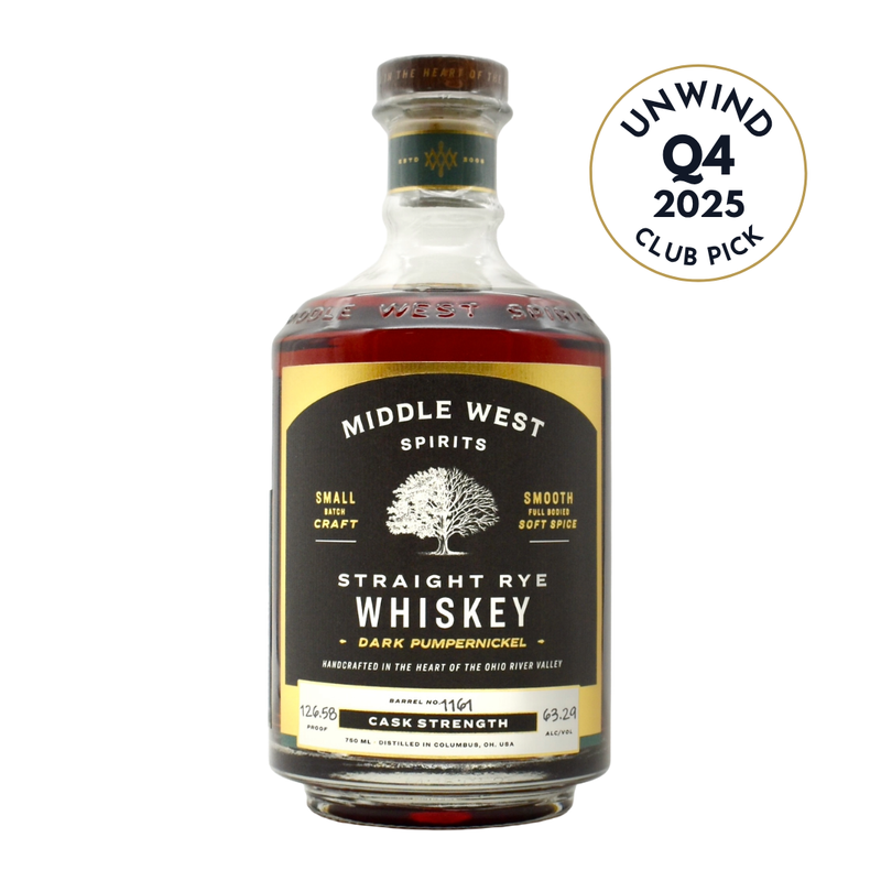 Middle West Cask Strength Pumpernickel Rye Whiskey Single Barrel 750ml - Selected by Unwind