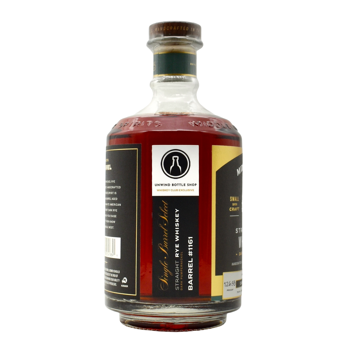 Middle West Cask Strength Pumpernickel Rye Whiskey Single Barrel 750ml - Selected by Unwind