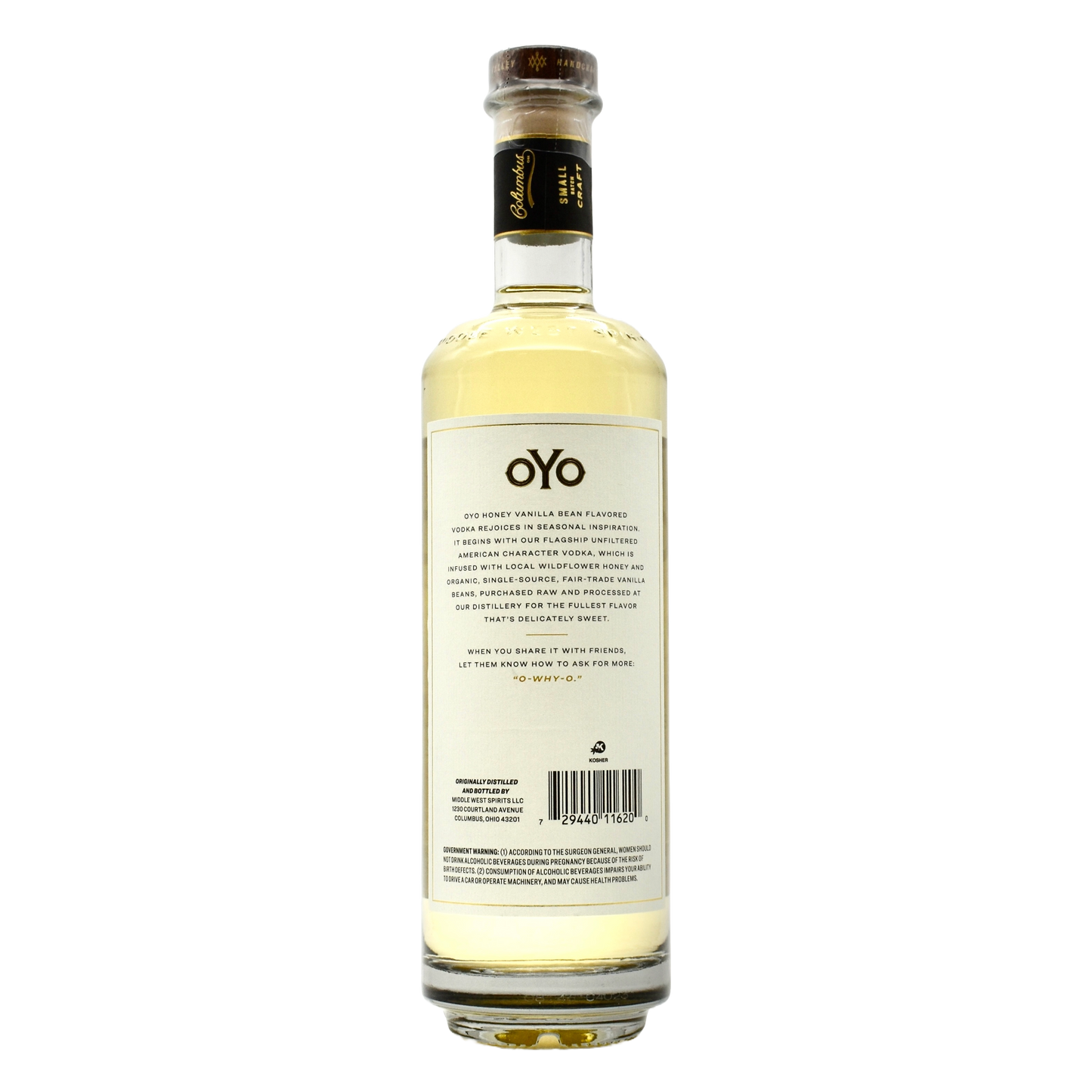 Middle West Spirits OYO Honey Vanilla Bean Vodka 750ml