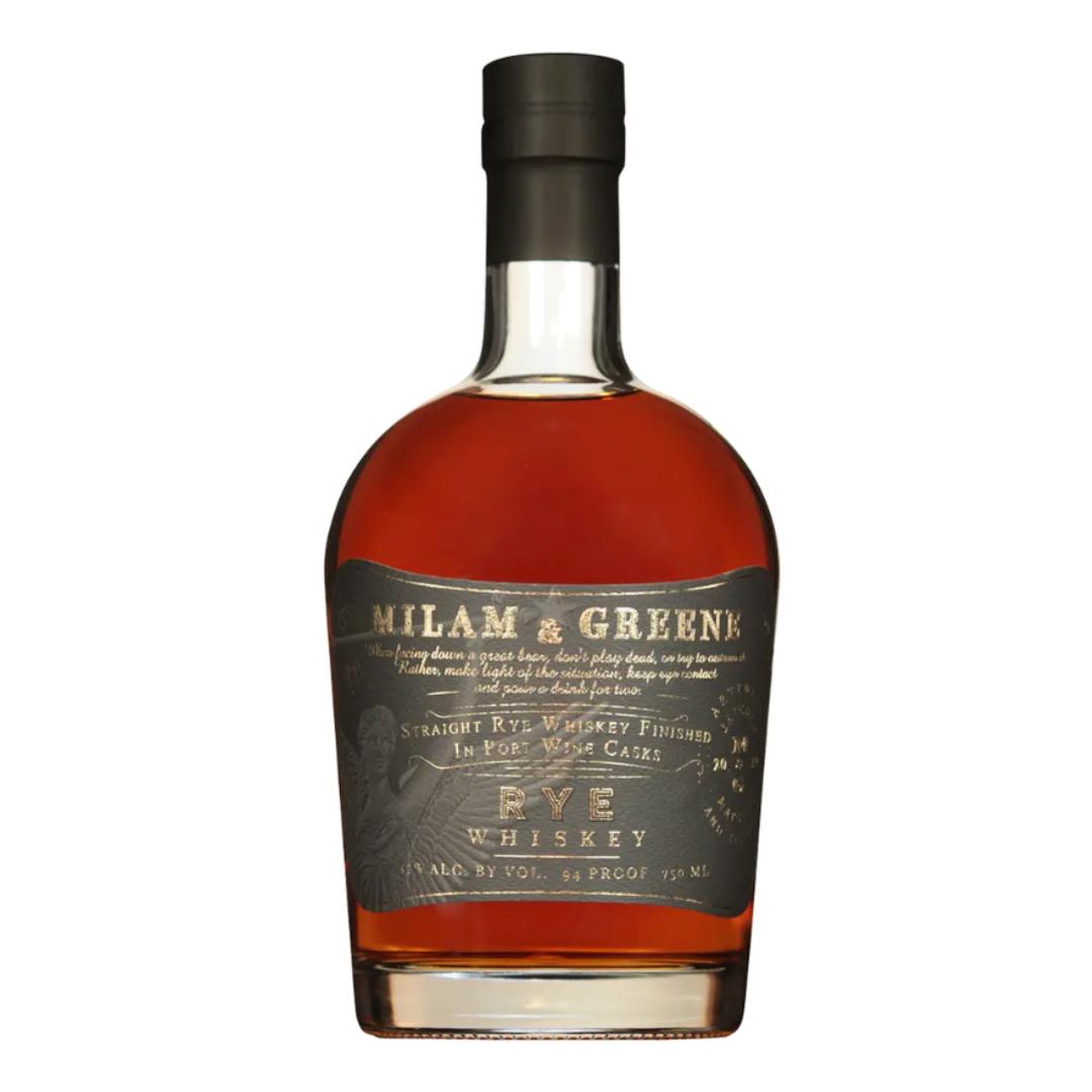 Milam & Greene Straight Rye Whiskey Finished In Port Wine Casks