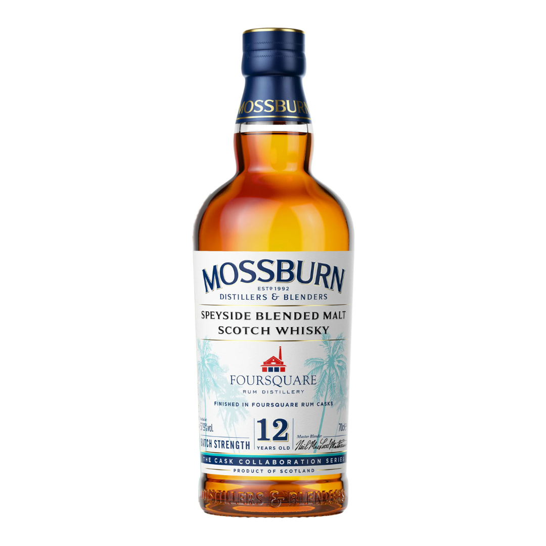 Mossburn Blended Malt Scotch Whisky Batch Strength Finished In Foursquare Rum Casks 12 Year 750ml