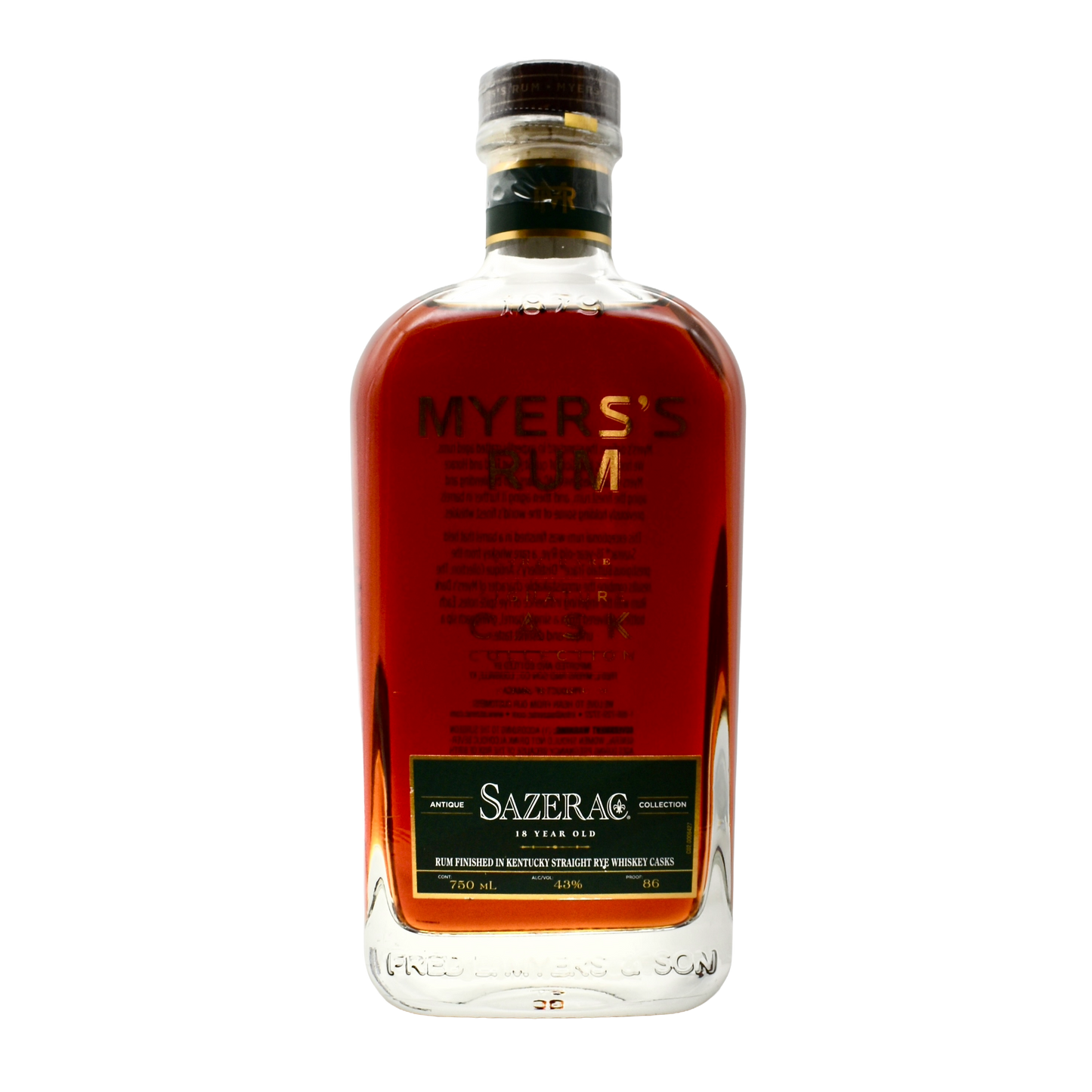 Myer’s Rum Signature Cask Collection Sazerac 18 Year 750ml
