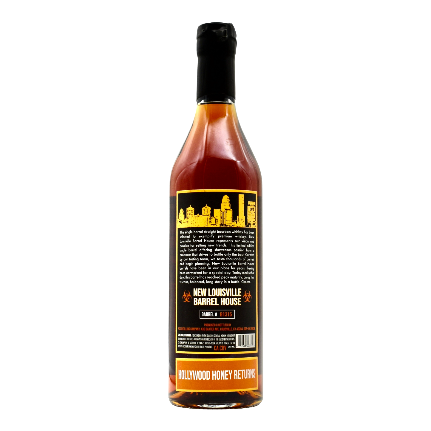 New Louisville 9 Year Hazmat Bourbon B1315 141 Proof 'Hollywood Honey Returns' 750ml