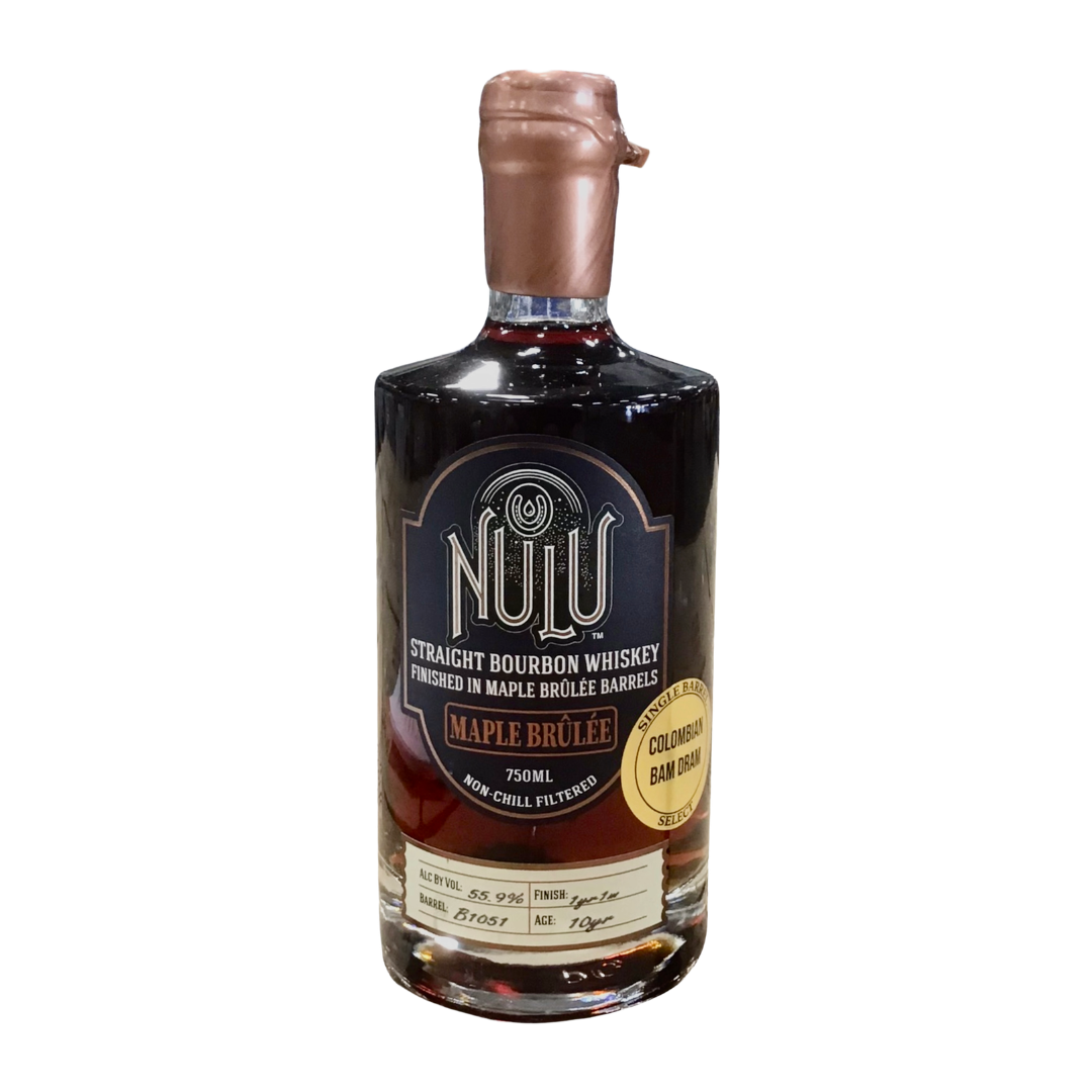Nulu 10 Year Bourbon Maple Brulee Single Barrel "Columbian Bam Dram" 750ml