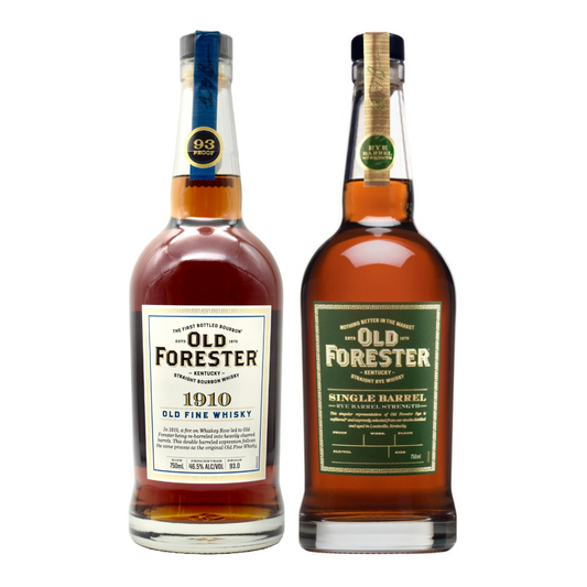 Old Forester Barrel Proof Rye & Old Forester 1910 (2x750ml) [Limited Combo]