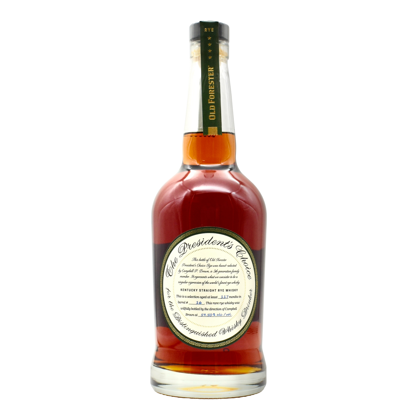 Old Forester President's Choice Rye 750ml | VIP Access