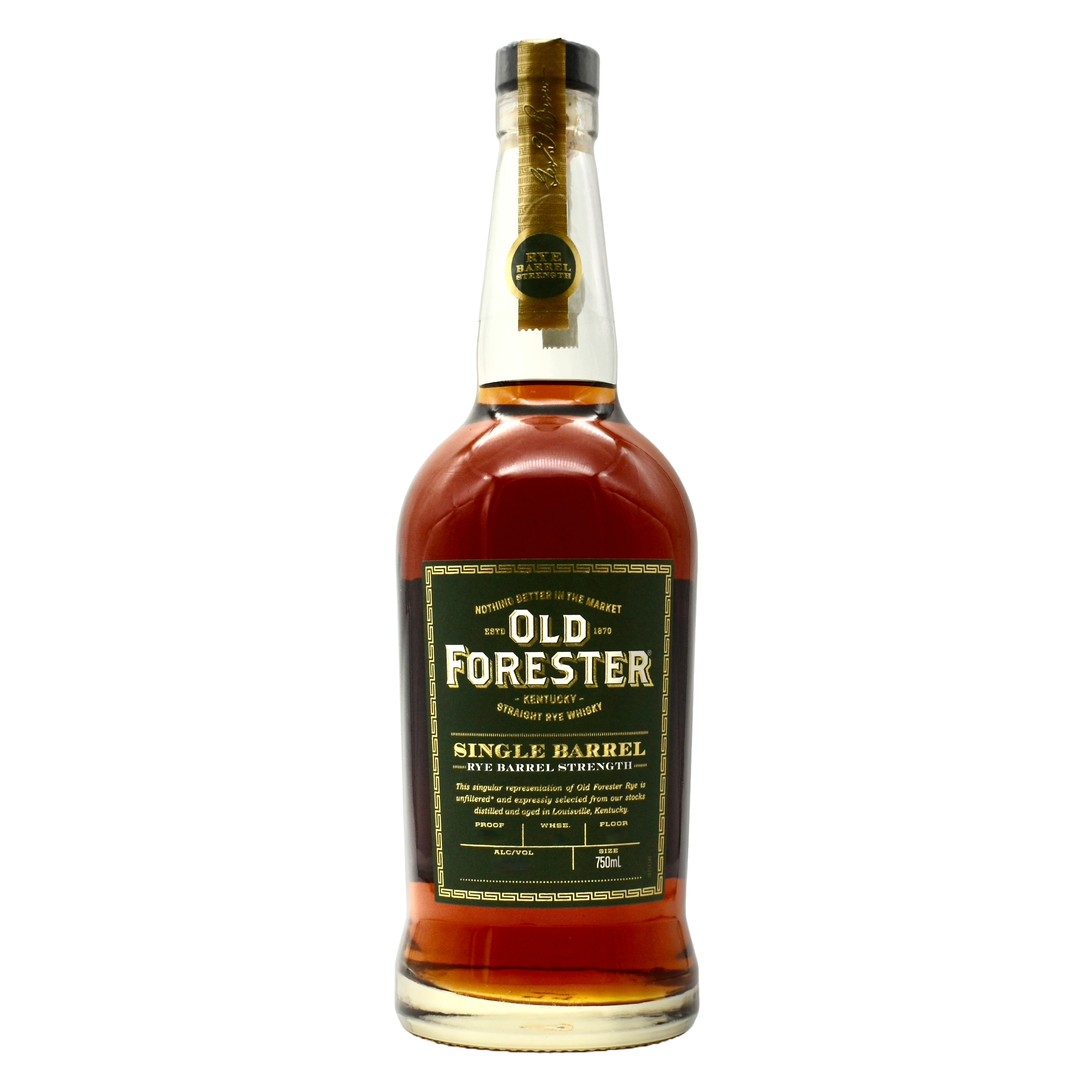Old Forester Single Barrel Barrel Proof Rye 750ml | Rewards Access ...