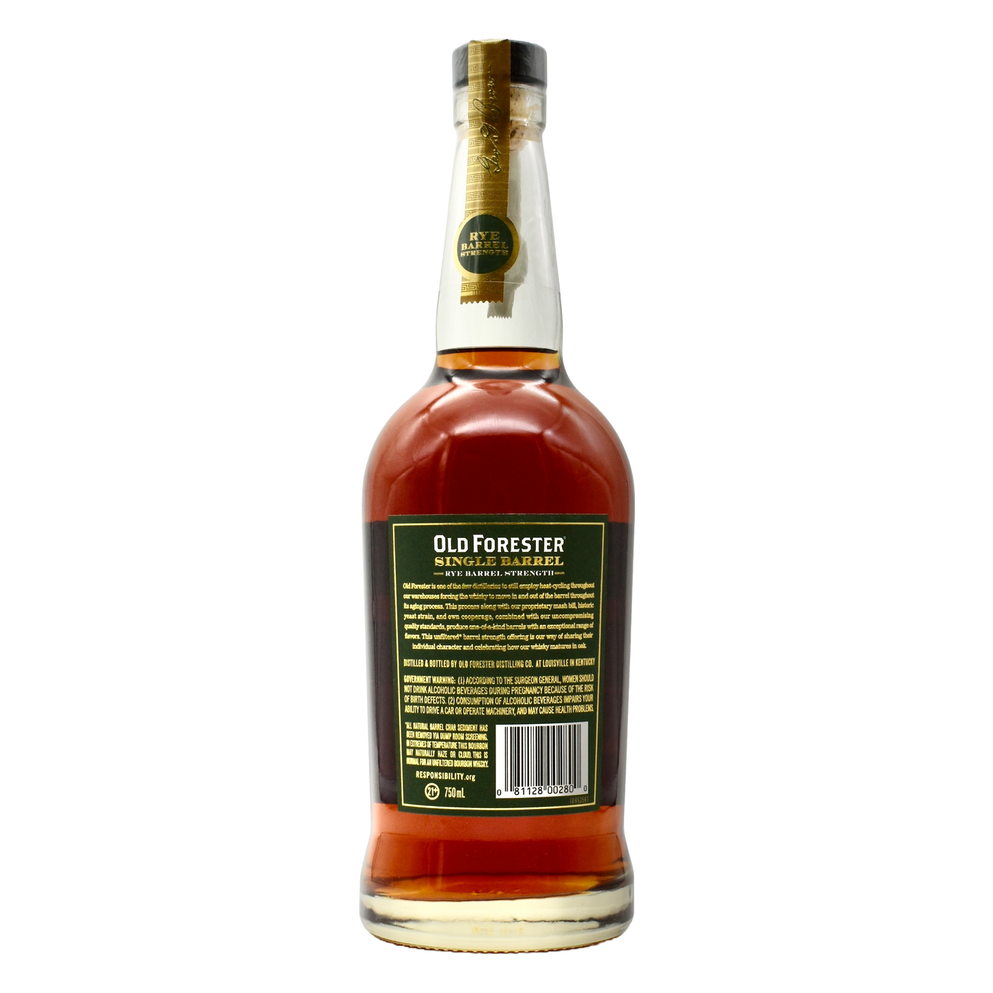 Old Forester Barrel Strength Single Barrel Rye Whiskey 750ml [Limited Allocation][LIMIT 1 PER ACCOUNT]