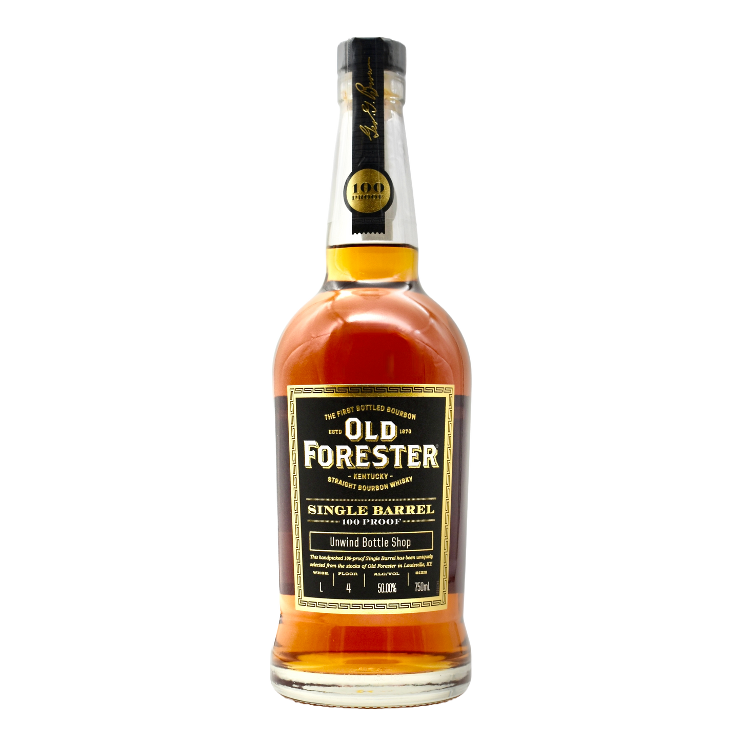 Old Forester Single Barrel Bourbon 100pf 750ml [Unwind Store Pick]