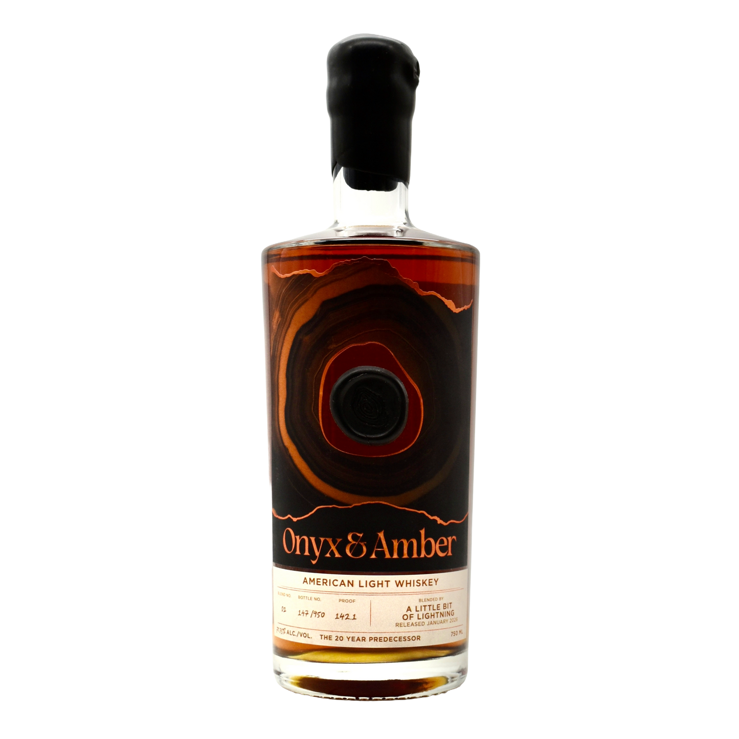 Onyx & Amber 20 Year Light Whiskey "A Little Bit of Lightning" 142.1 Proof Hazmat 750ml