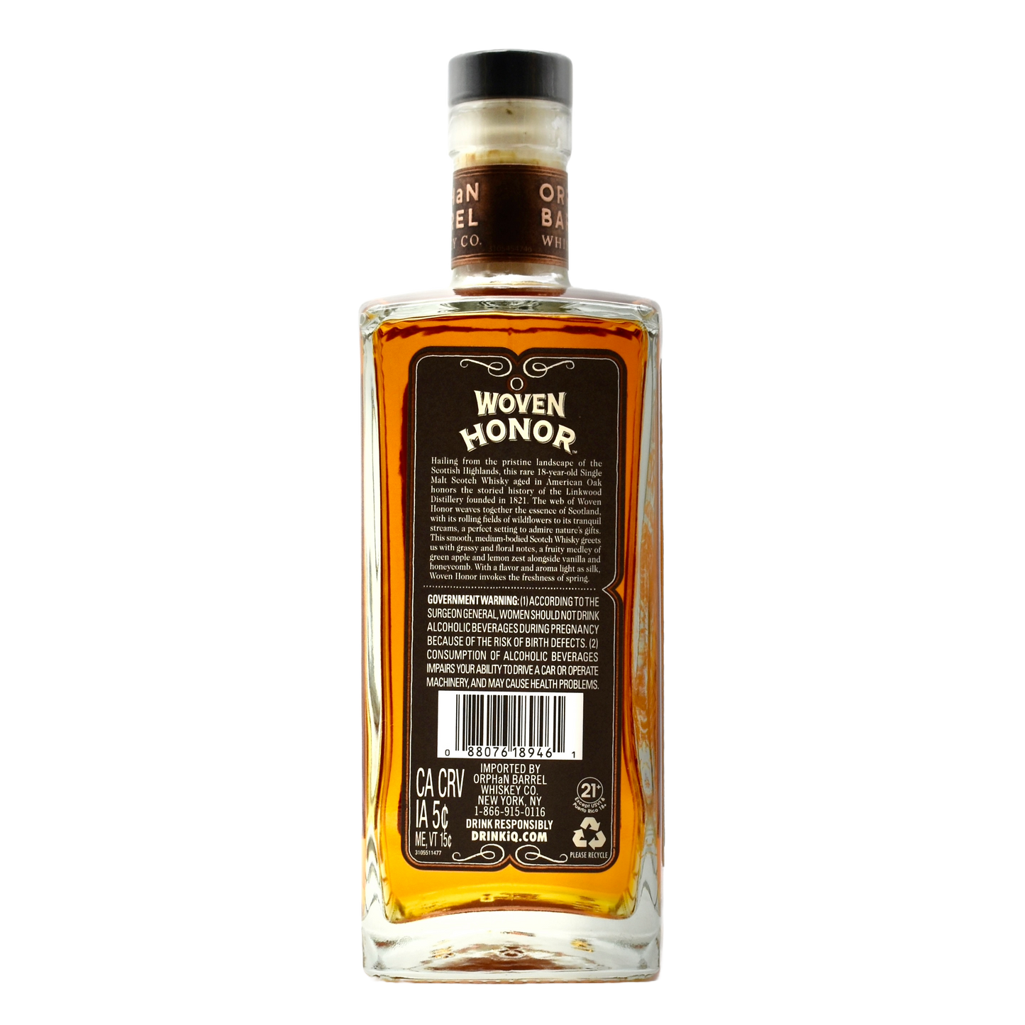 Orphan Barrel Woven Honor 18yr Single Malt Scotch Whiskey 750ml