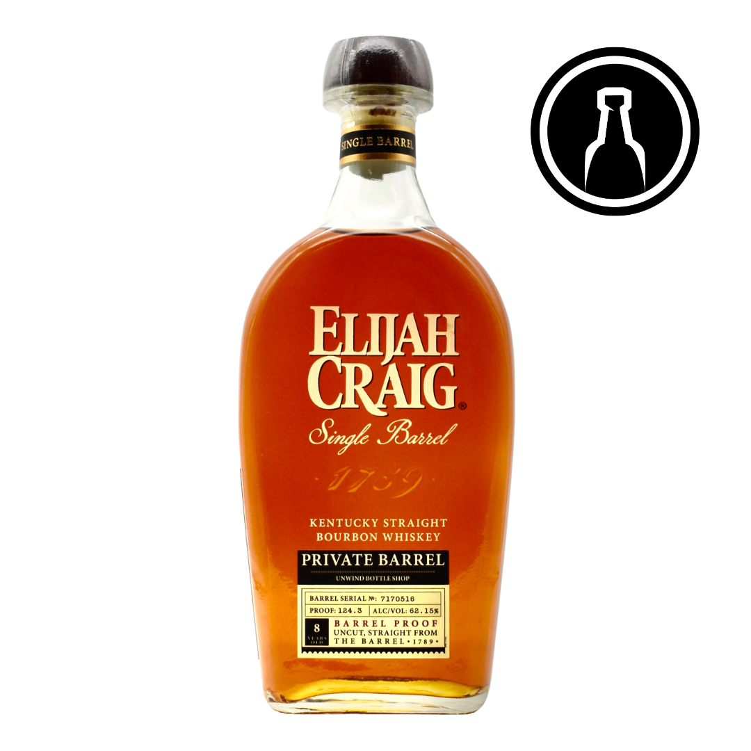 Elijah Craig Barrel Proof Single Barrel Bourbon 750ml [Unwind Store Pick]