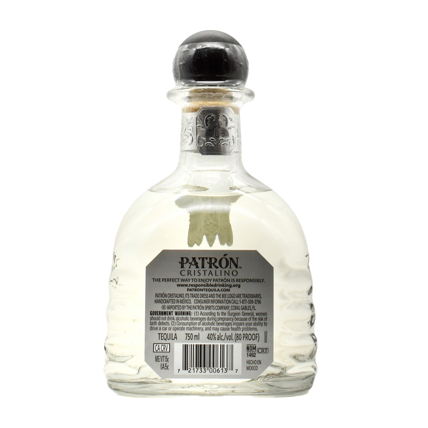 Patron Tequila Anejo Cristalino 750ml