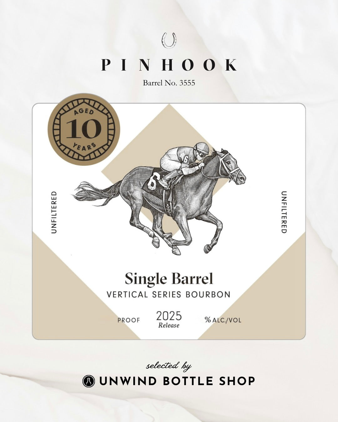 Pinhook 10 Year Vertical Single Barrel Bourbon 750ml - Selected by Unwind