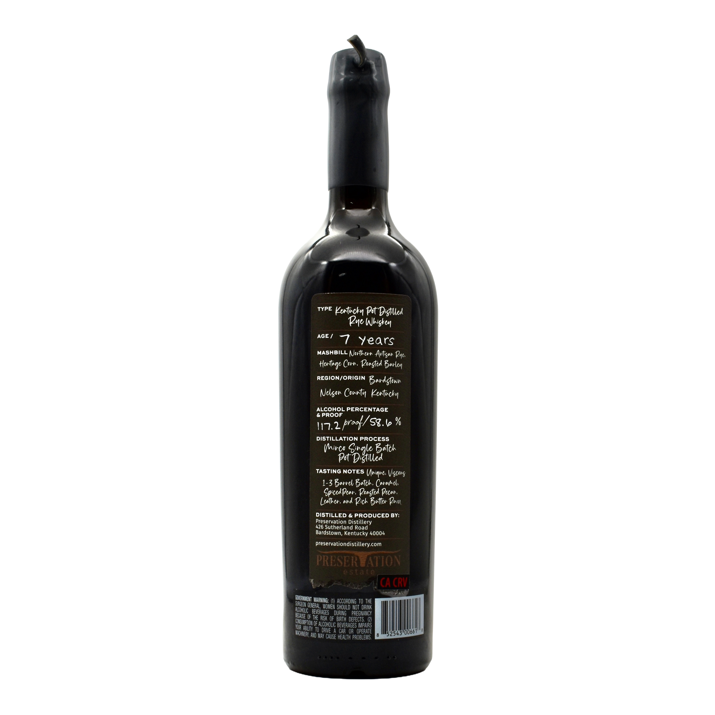 Preservation Pot Distilled Rye Whiskey 750ml