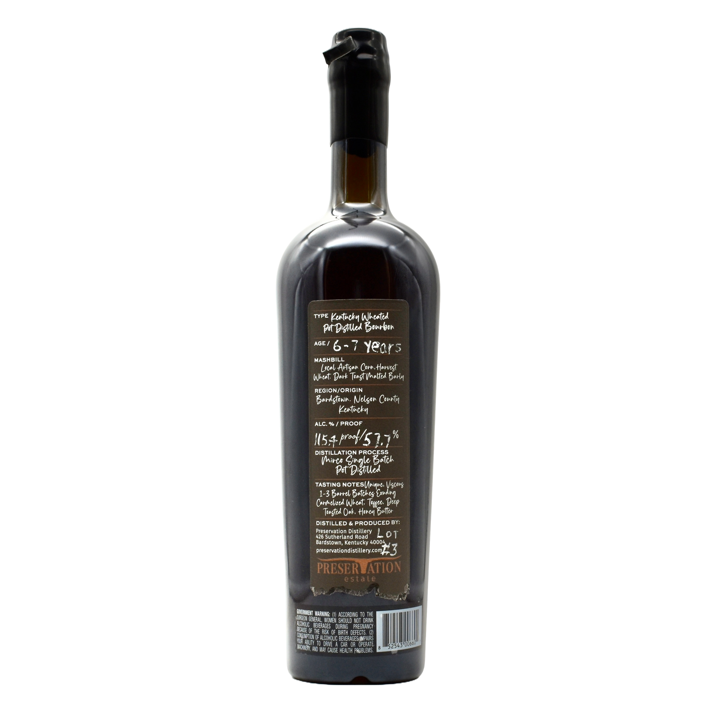 Preservation Pot Distilled Wheated Bourbon 750ml