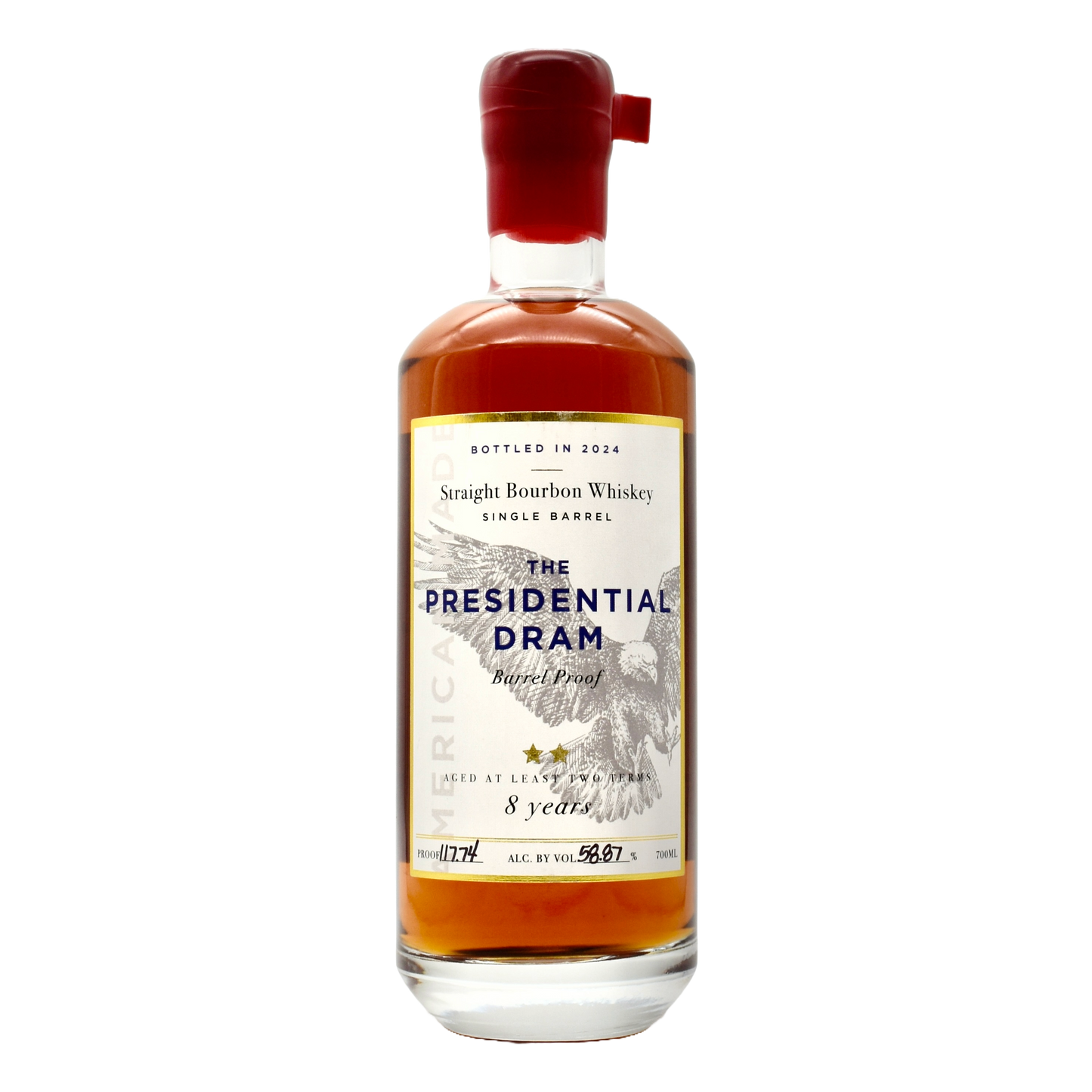 Presidential Dram 8yr Single Barrel Bourbon Barrel Proof 700ml