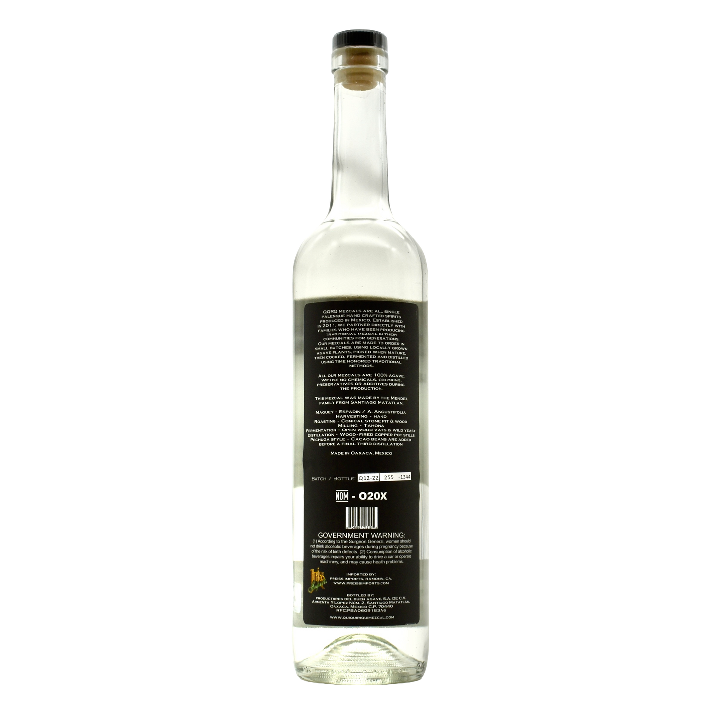 Qqrq Mezcal Destilado Con Cacao 750ml
