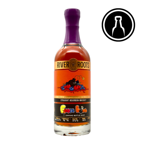 River Roots Single Barrel Kentucky Bourbon 750ml: Original Artwork "Flavor Bomb" - Selected by Unwind