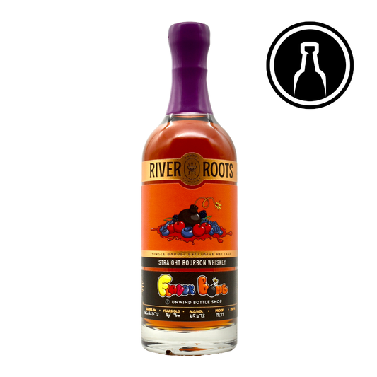 River Roots Single Barrel Kentucky Bourbon 750ml: Original Artwork "Flavor Bomb" - Selected by Unwind