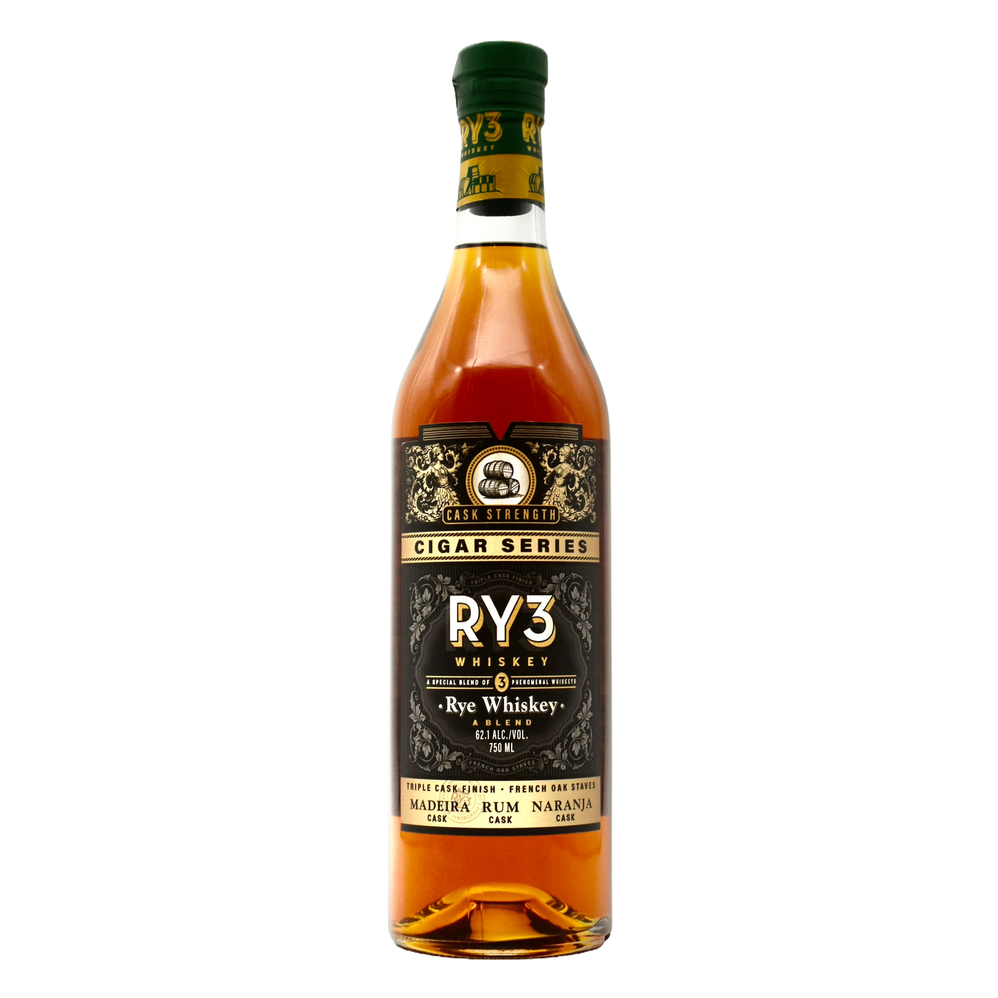 Ry3 Whiskey Cigar Series Cask Strength 750ml