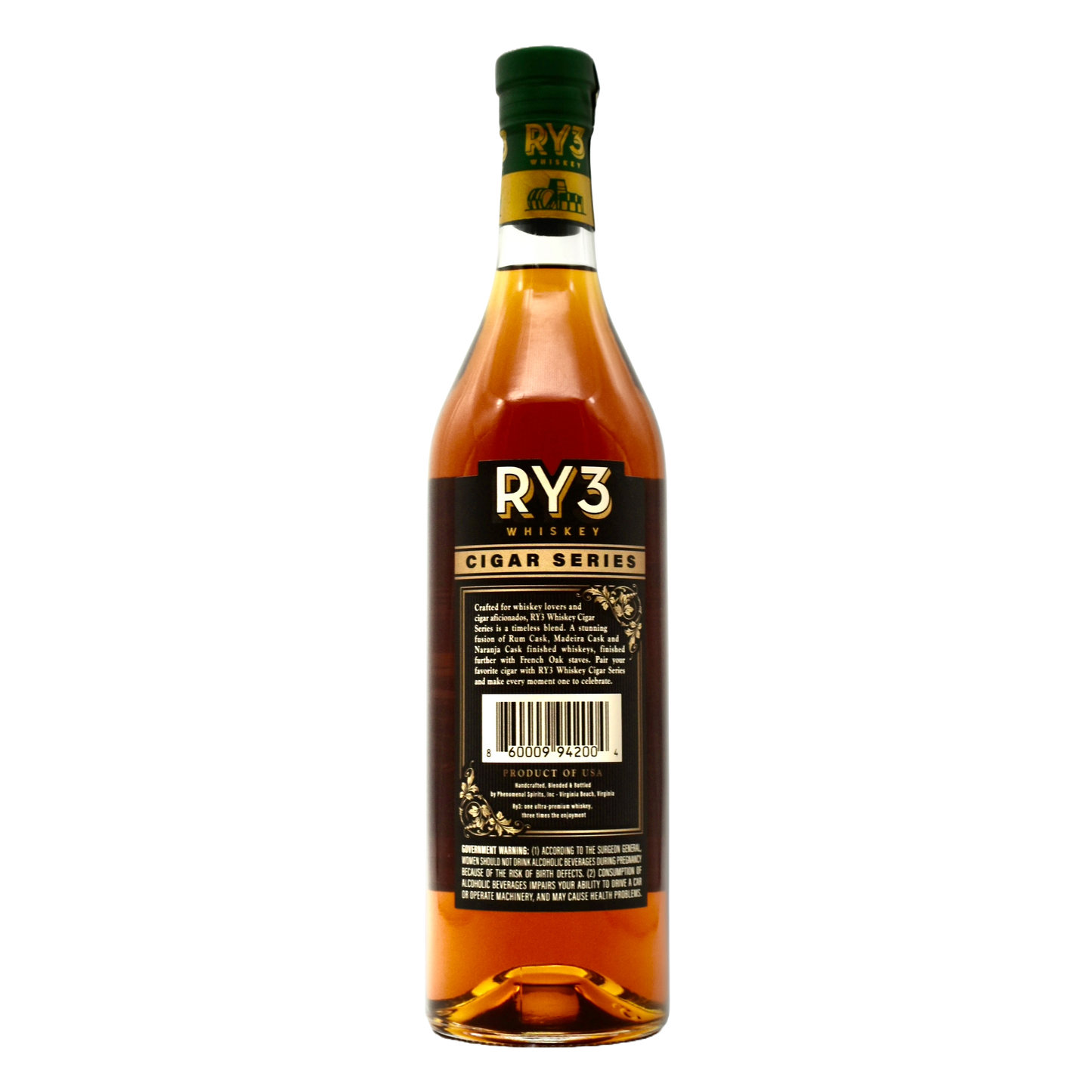 Ry3 Whiskey Cigar Series Cask Strength 750ml