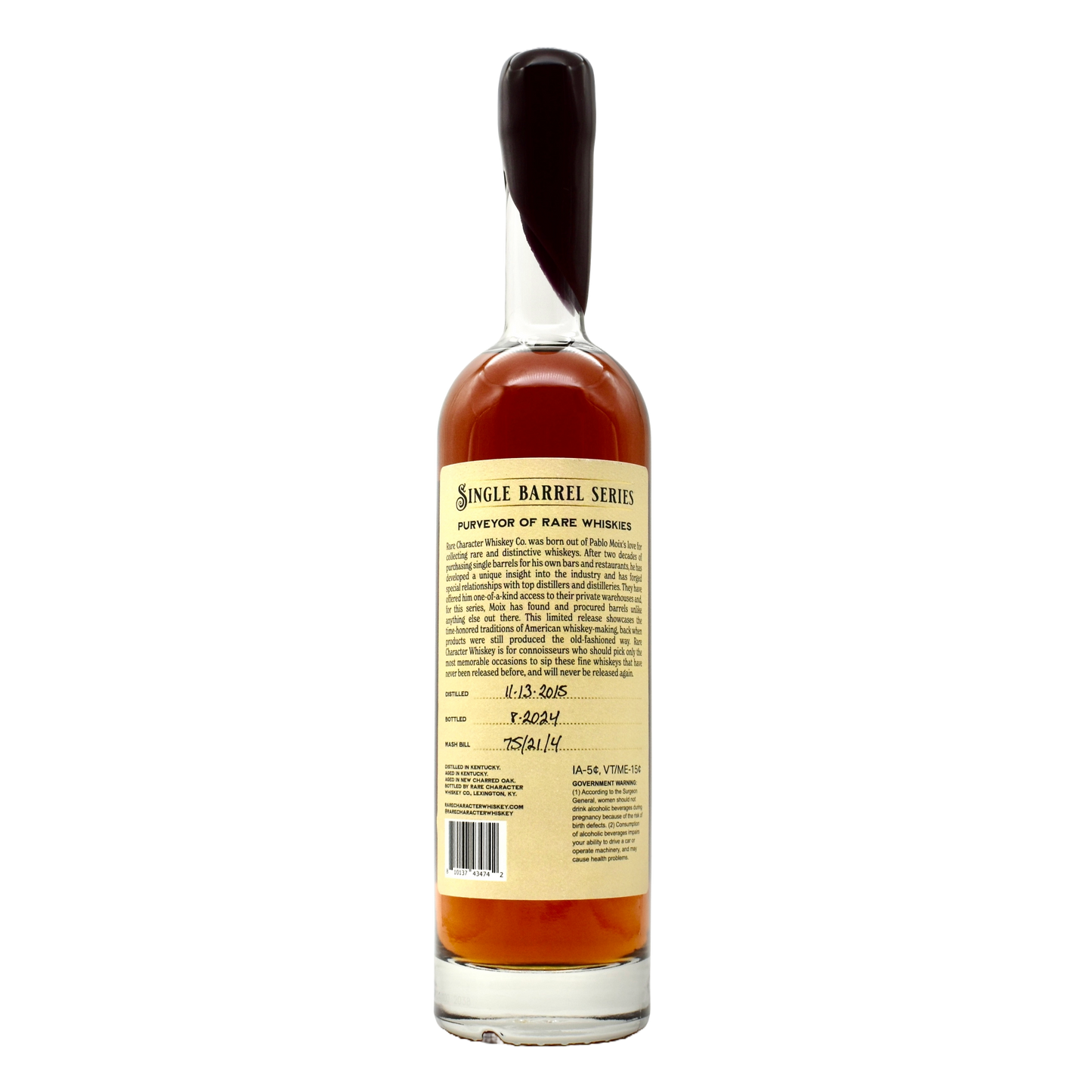 Rare Character KOA Single Barrel Bourbon 8 Year 136.1 Proof 750ml - Selected by Unwind