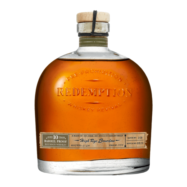 Redemption Bourbon High Rye Barrel Proof 10 Year 750ml