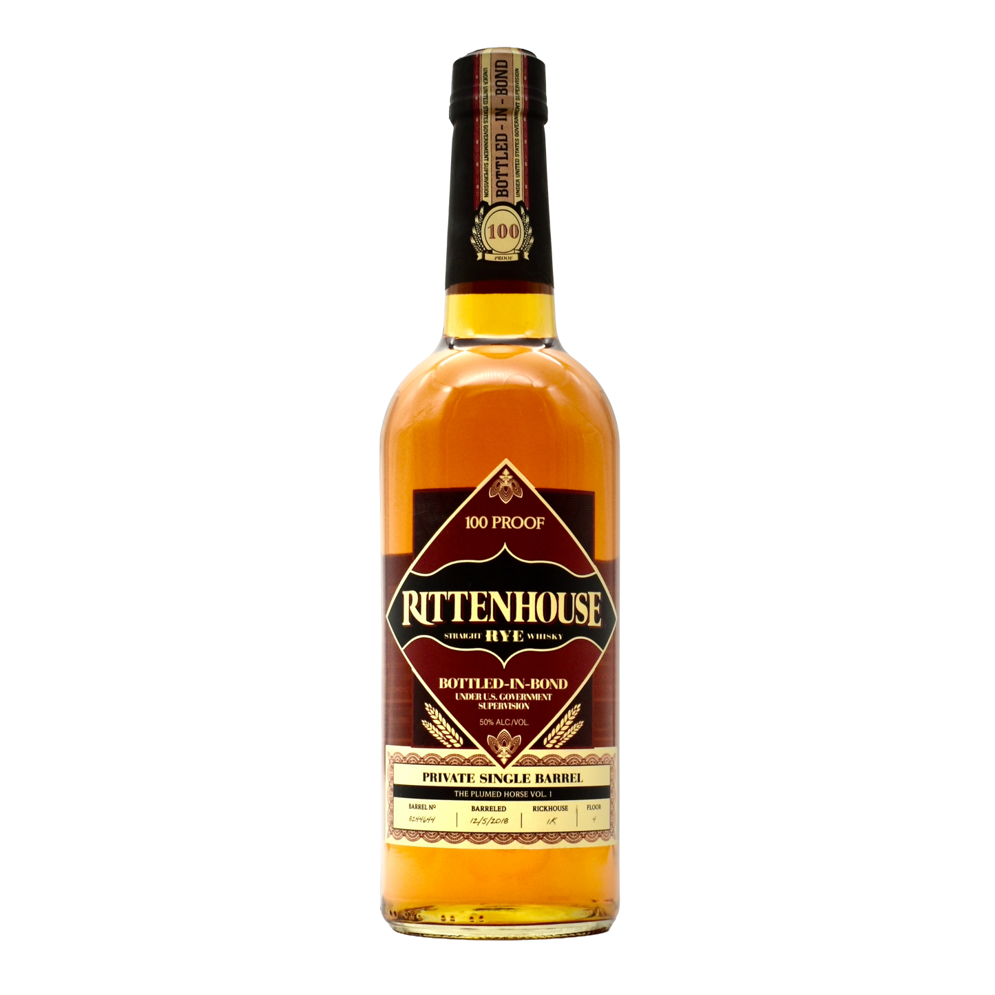 Rittenhouse Rye Whiskey Single Barrel 750ml