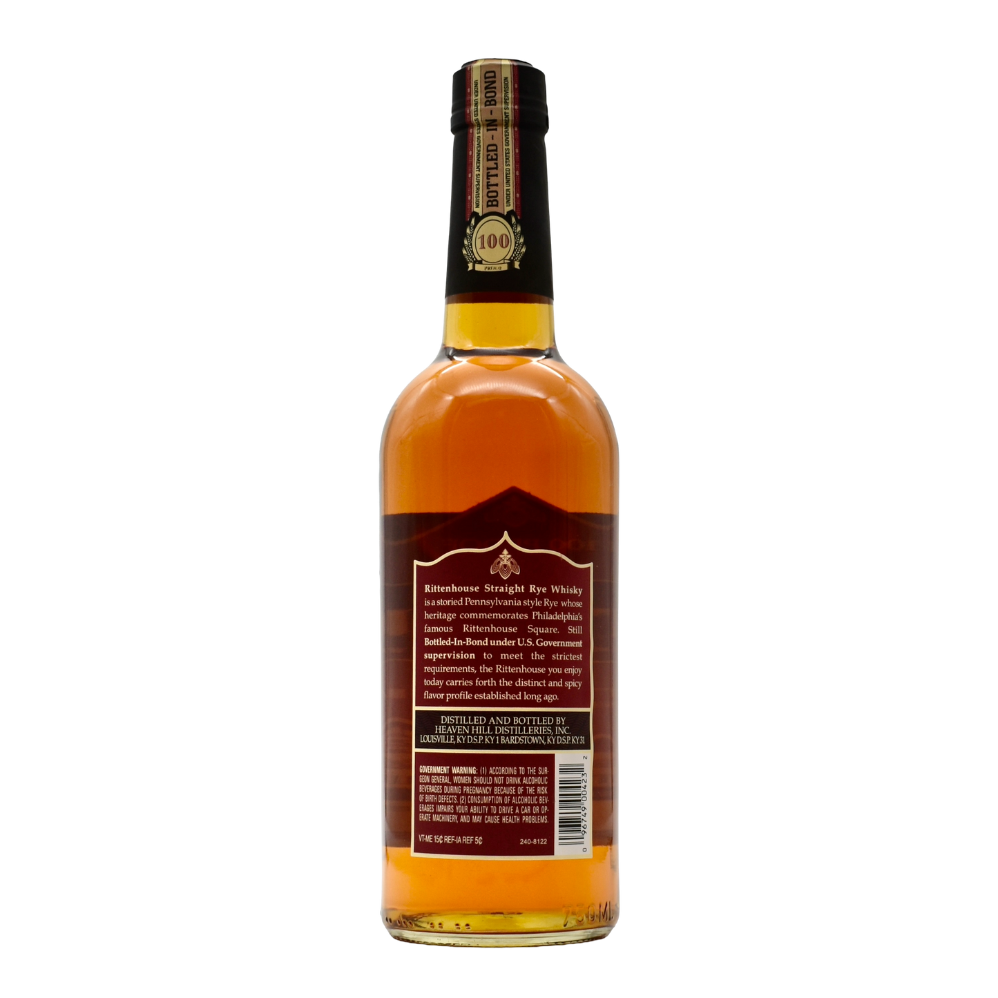 Rittenhouse Rye Whiskey Single Barrel 750ml