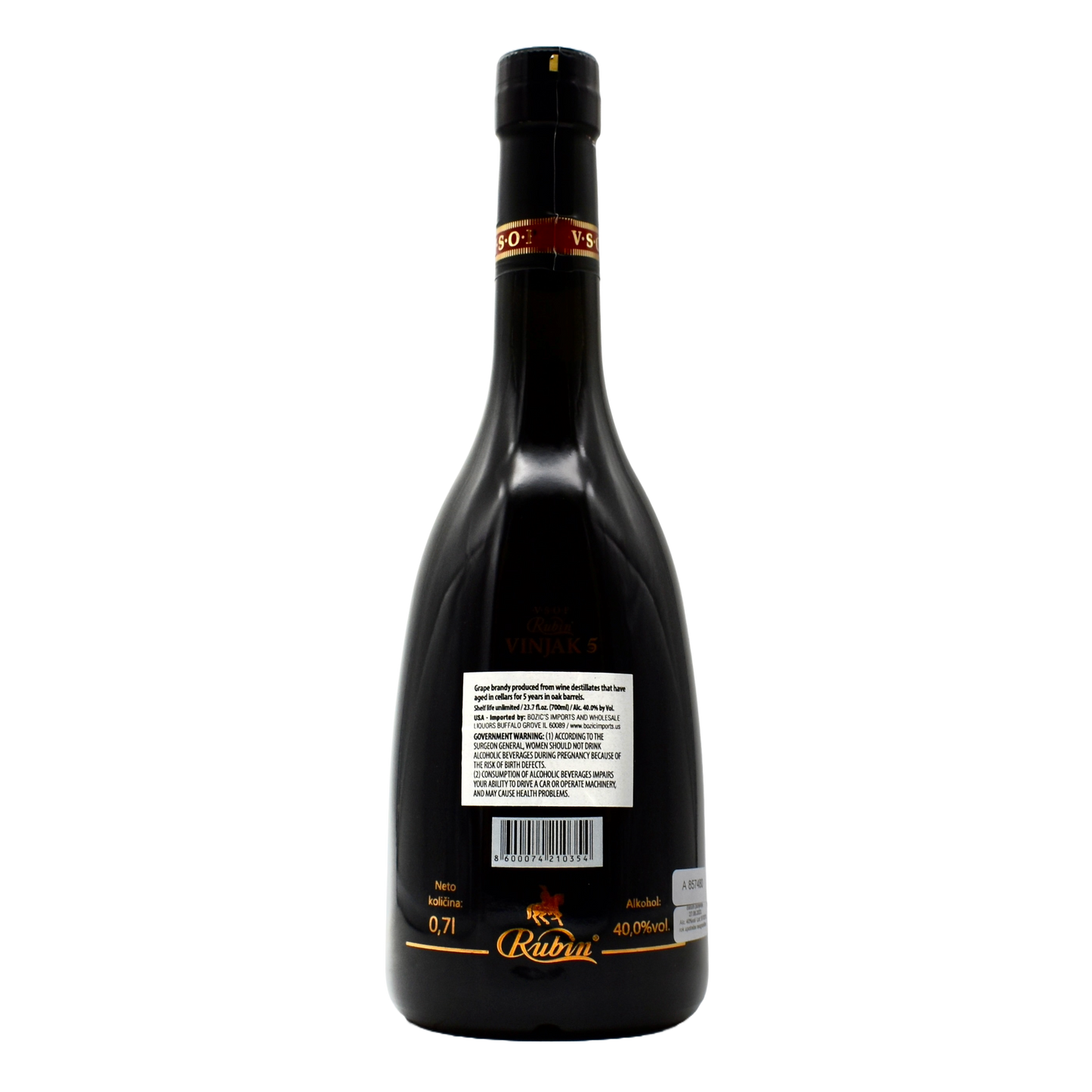 Rubin Vinjak 5 Vsop Grape Brandy 700ml