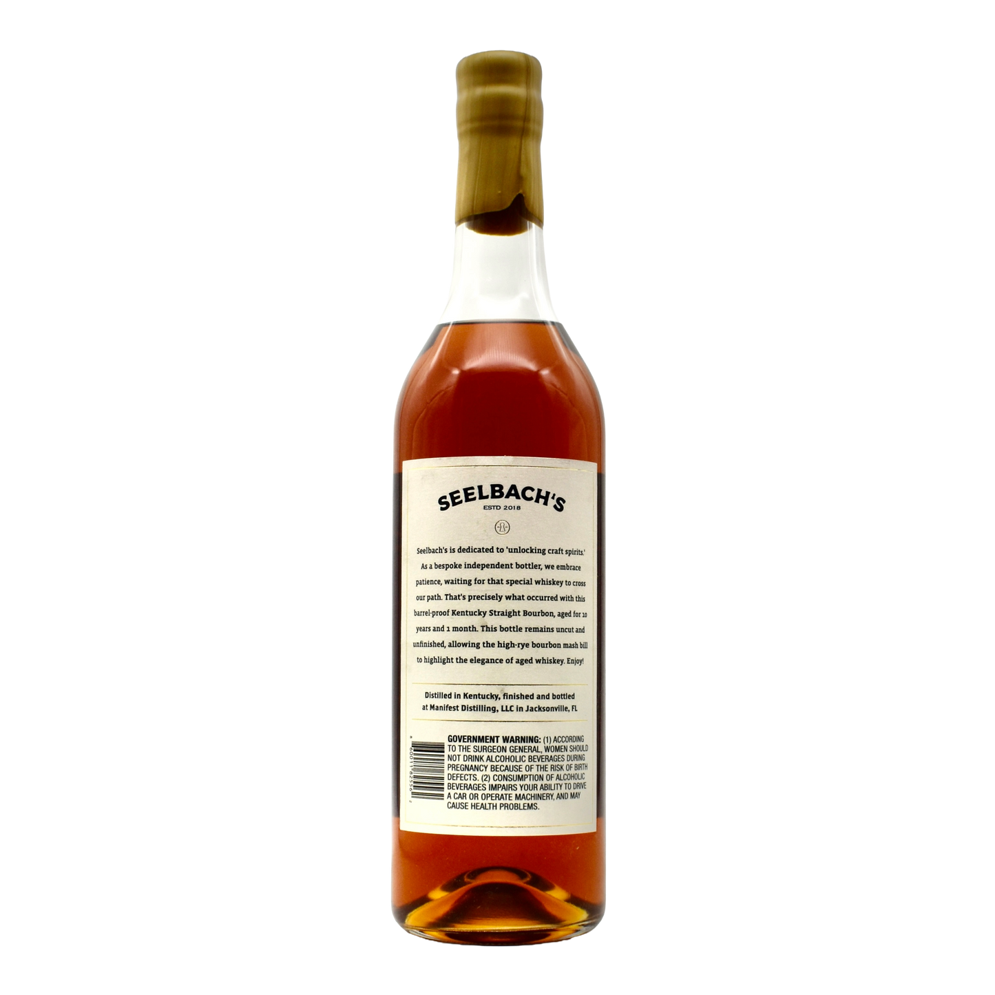 Seelbach's 10 Year Cask Strength Bourbon 750ml